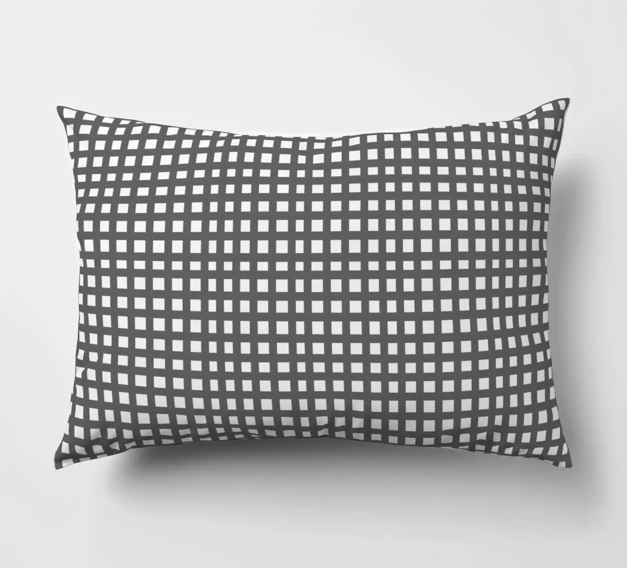Grey square mesh grid cuscino da baobabprintstore
