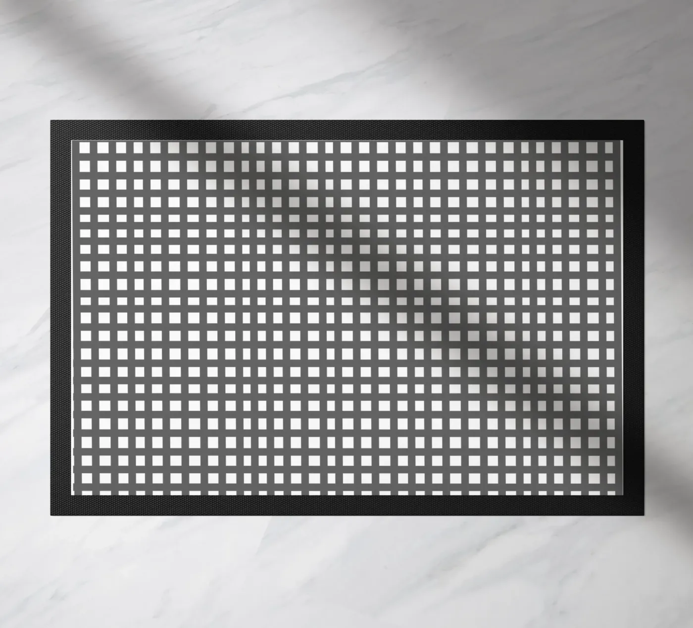 Grey square mesh grid zerbino da baobabprintstore