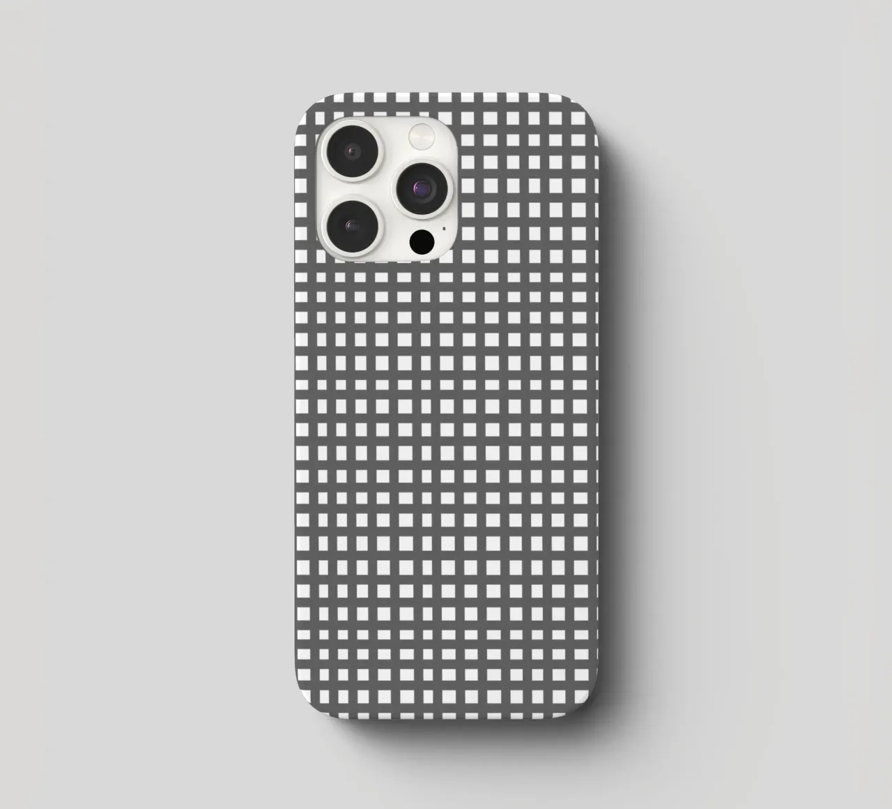 Grey square mesh grid cover iphone da baobabprintstore