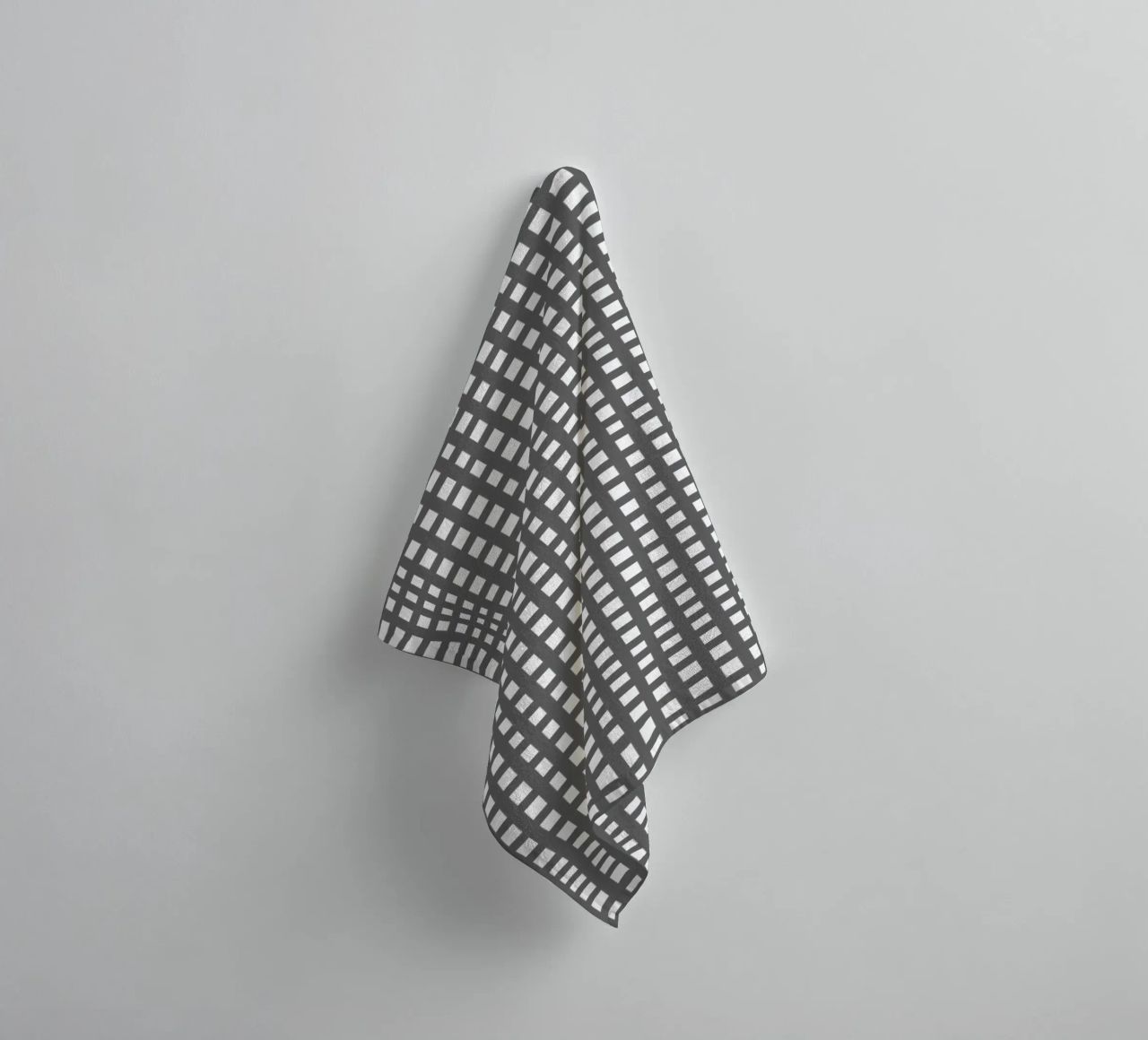 Grey square mesh grid asciugamano da bagno da baobabprintstore