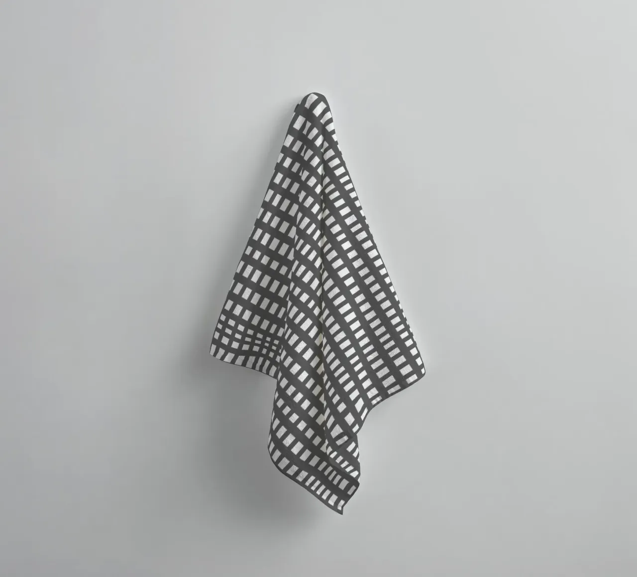 Grey square mesh grid Handtuch von baobabprintstore