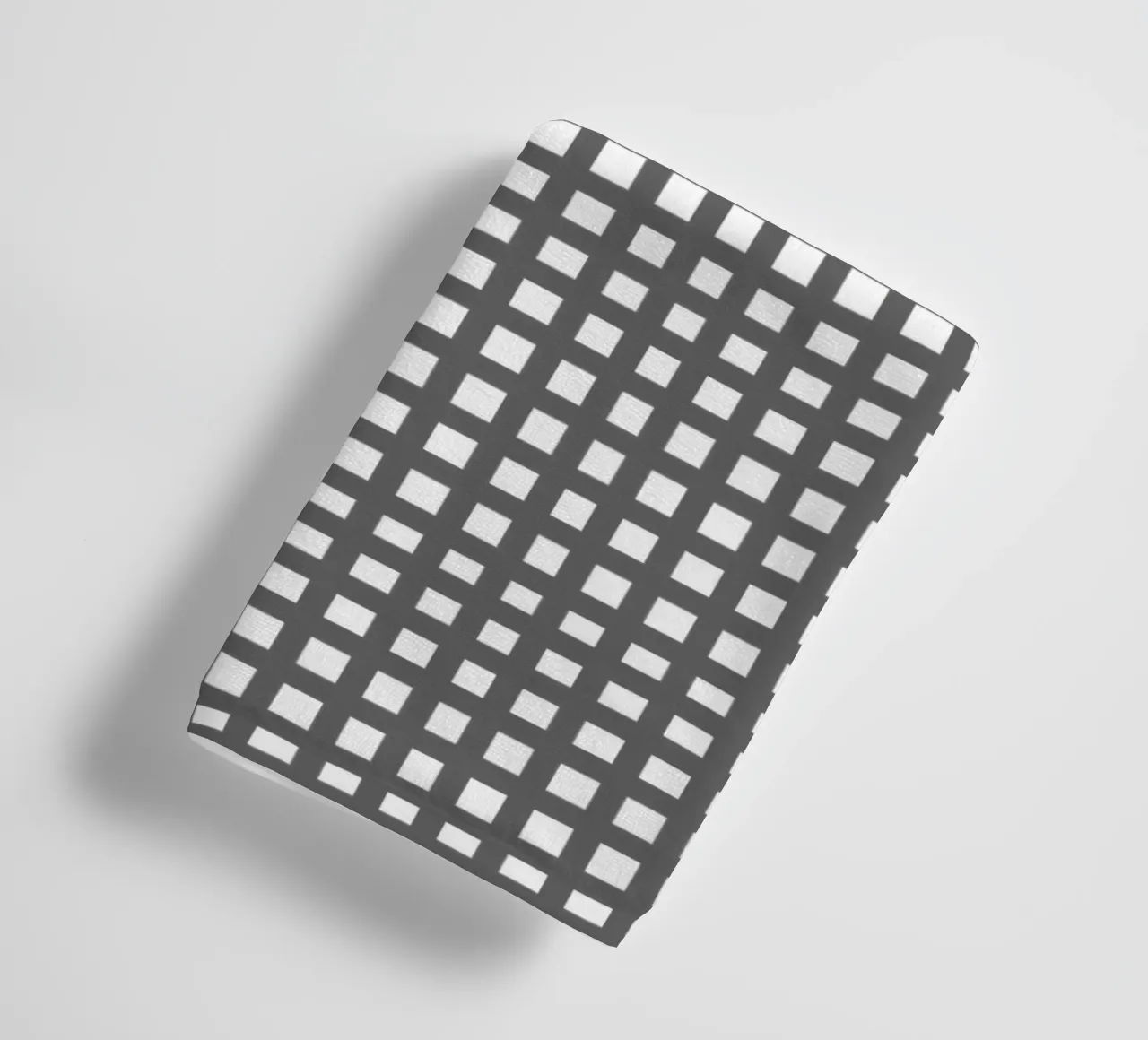 Grey square mesh grid Handtuch von baobabprintstore