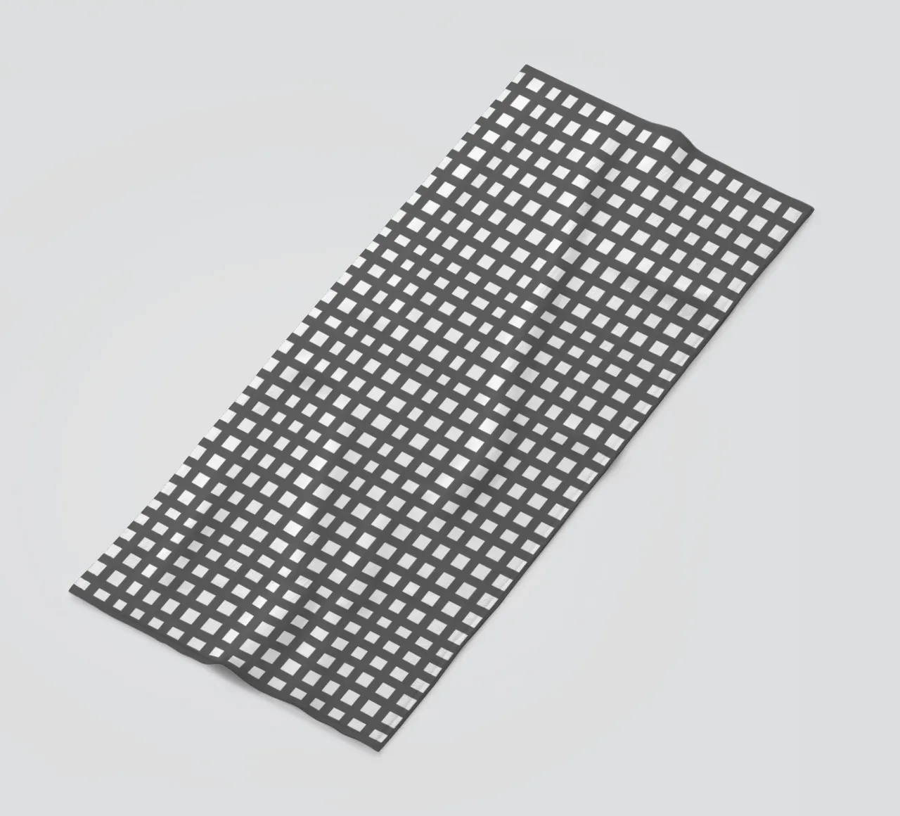 Grey square mesh grid telo mare da baobabprintstore
