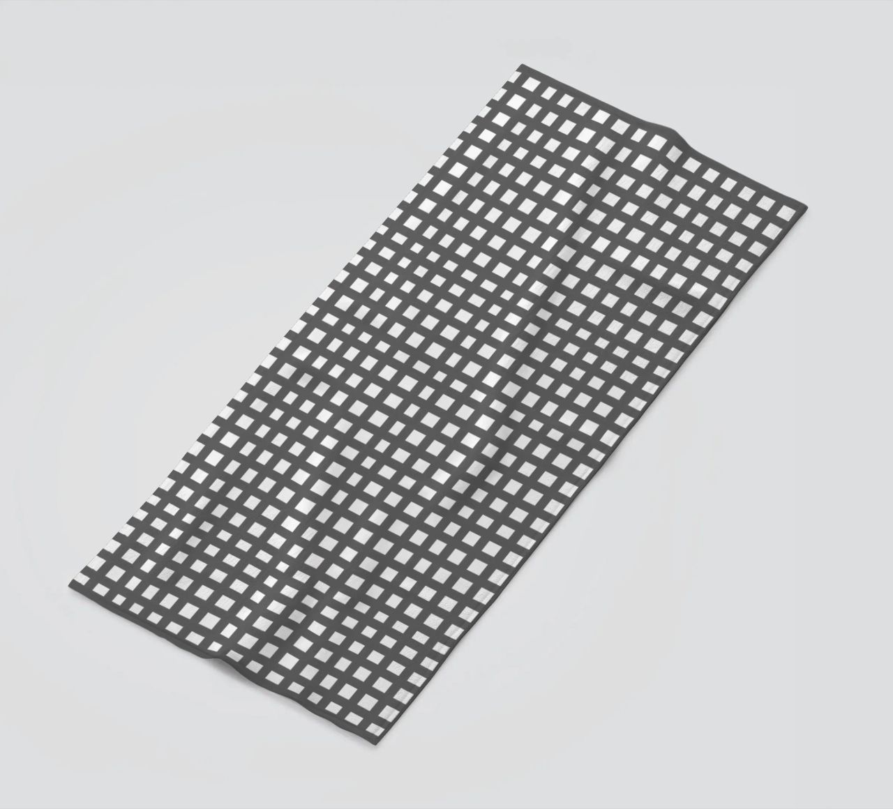 Grey square mesh grid telo mare da baobabprintstore