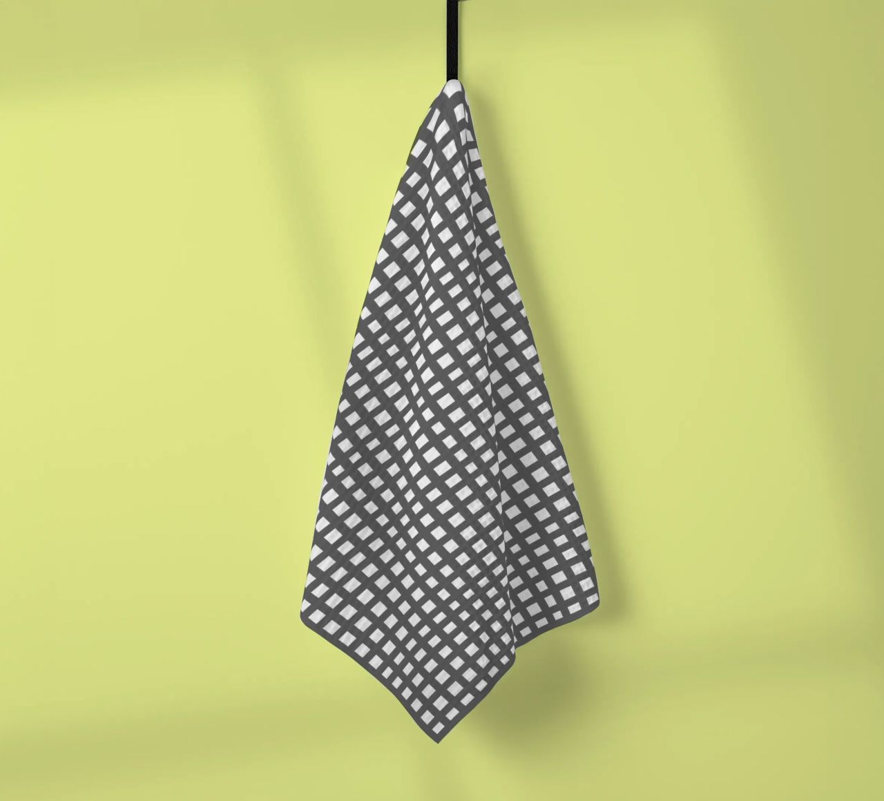 Grey square mesh grid canovaccio da cucina da baobabprintstore