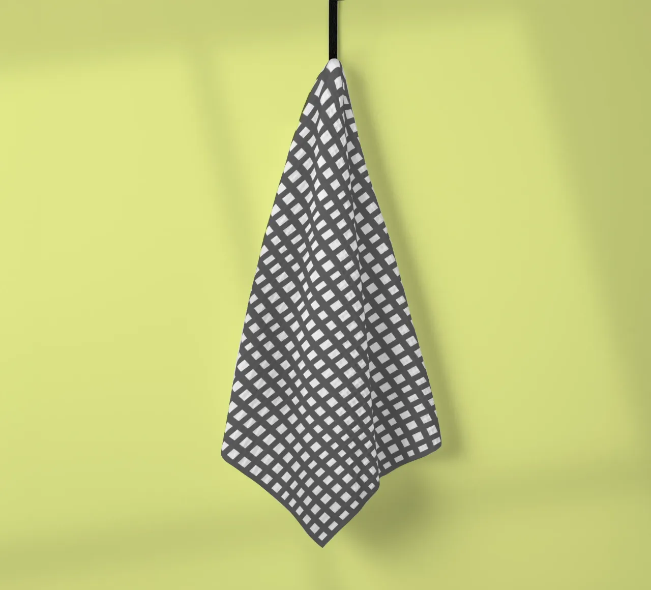 Grey square mesh grid torchon de baobabprintstore