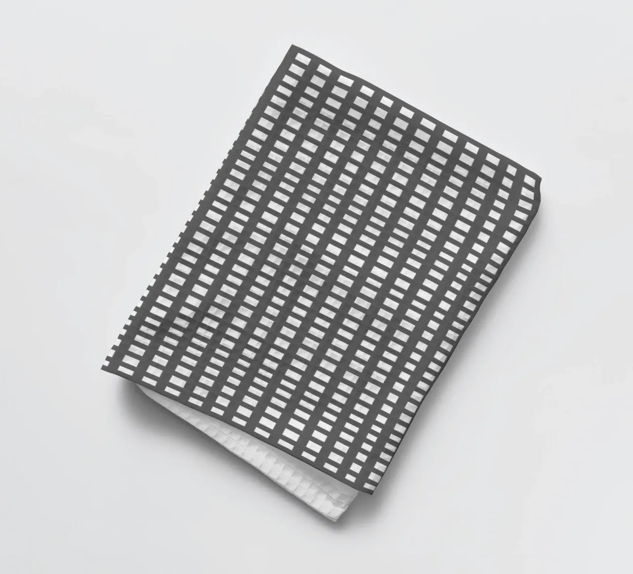 Grey square mesh grid torchon de baobabprintstore