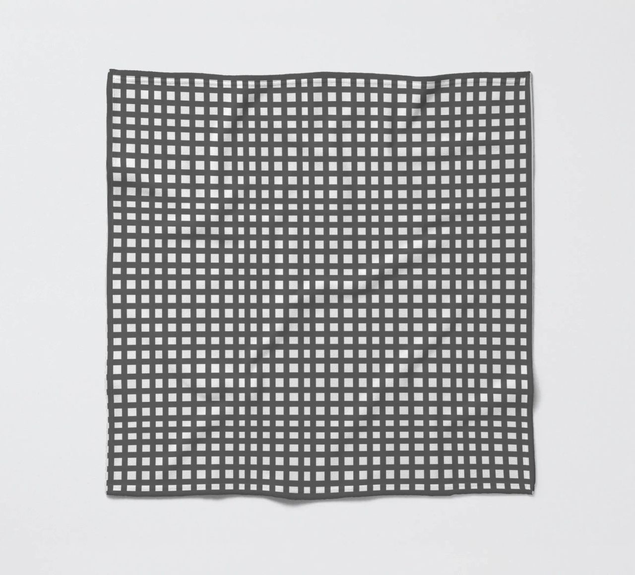 Grey square mesh grid coperta in pile da baobabprintstore
