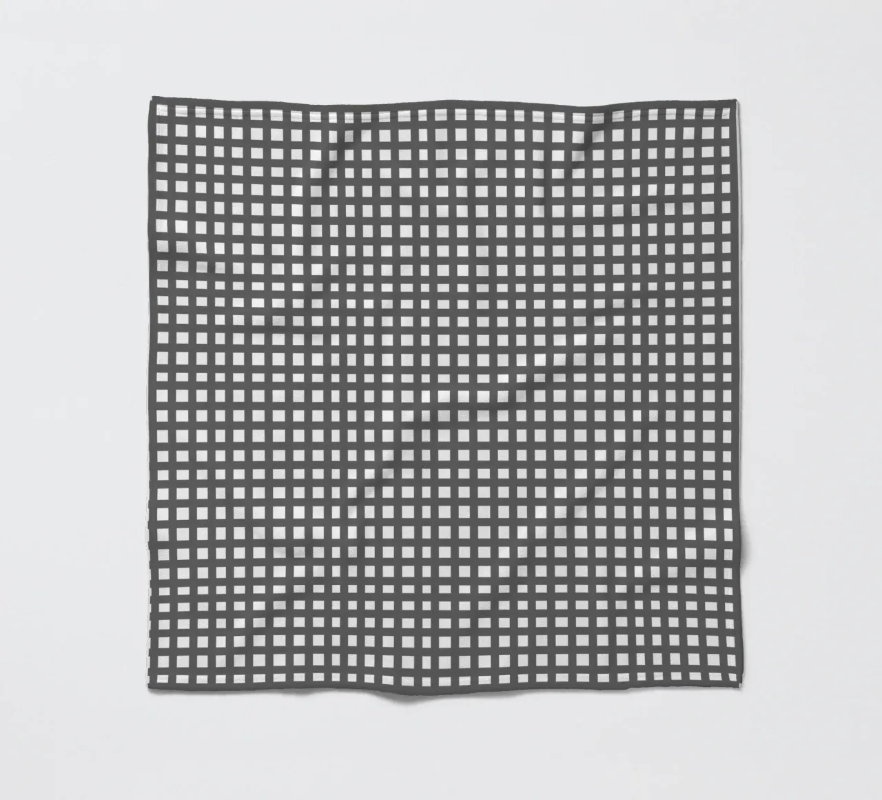 Grey square mesh grid coperta in pile da baobabprintstore