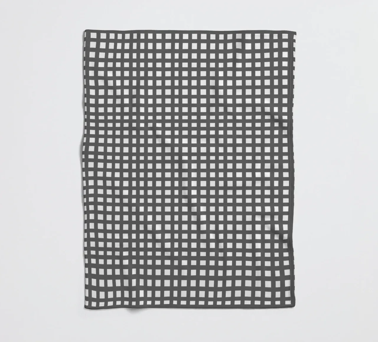 Grey square mesh grid coperta in pile da baobabprintstore