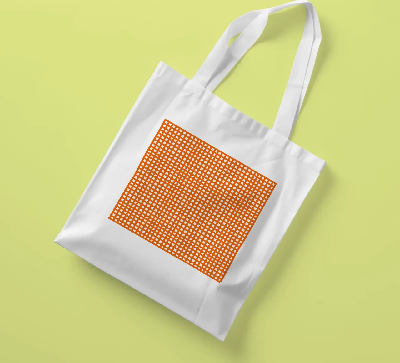 Orange square mesh grid borsa in juta da baobabprintstore