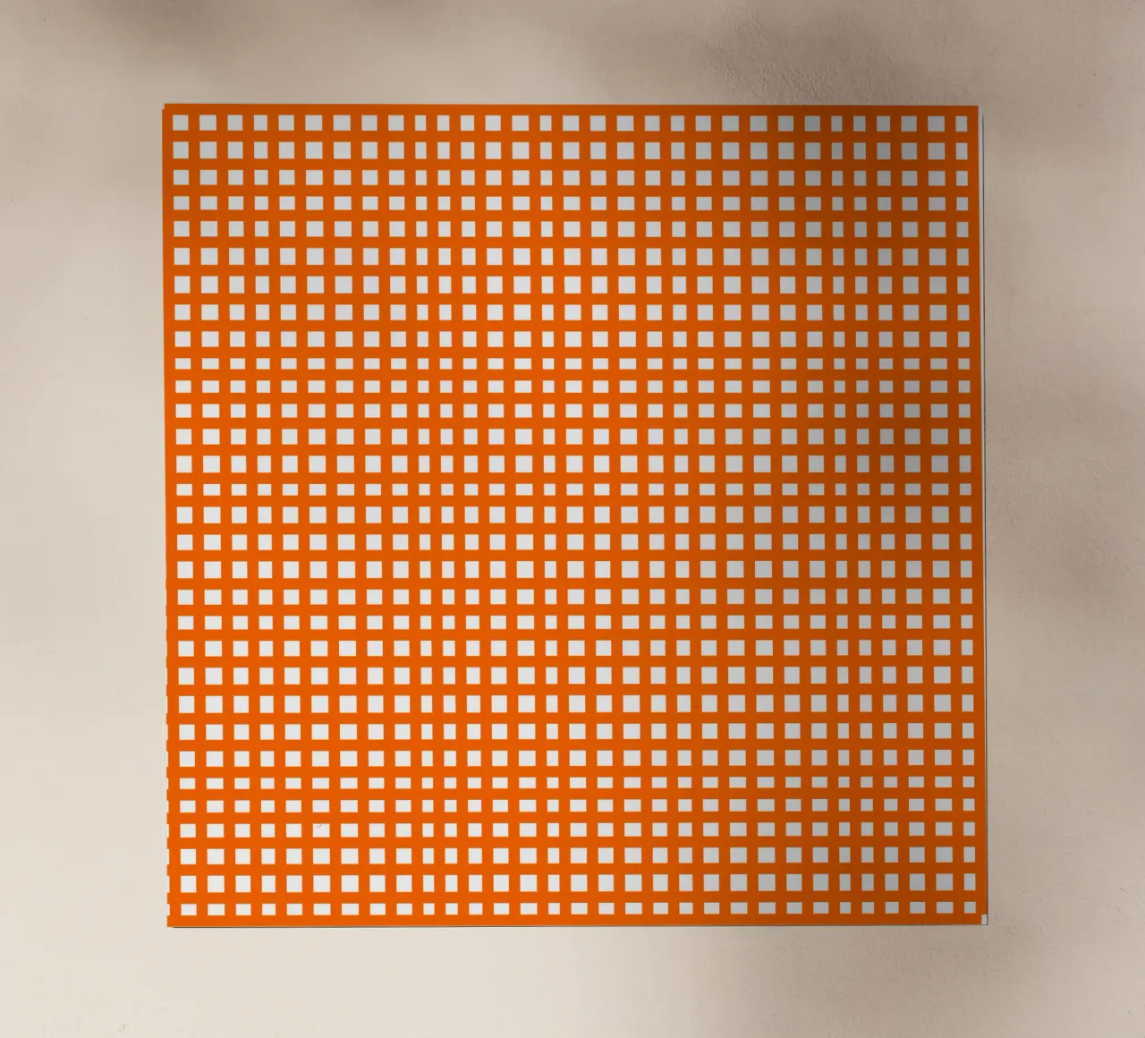 Orange square mesh grid pellicola backlit da baobabprintstore