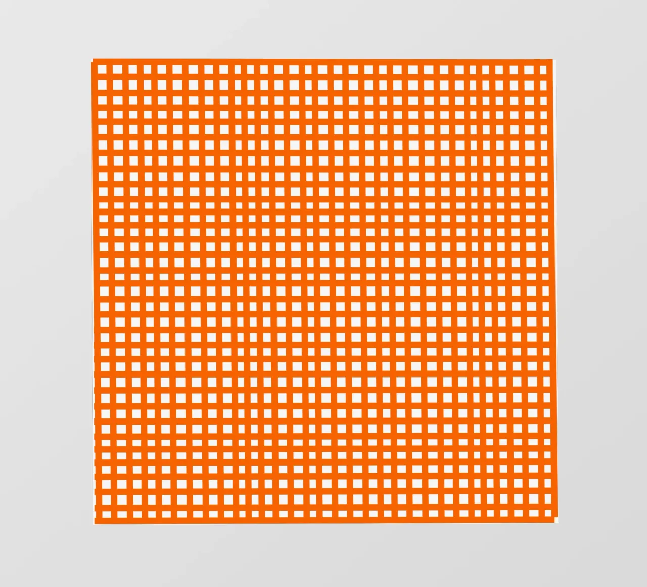 Orange square mesh grid lámina retroiluminada de baobabprintstore