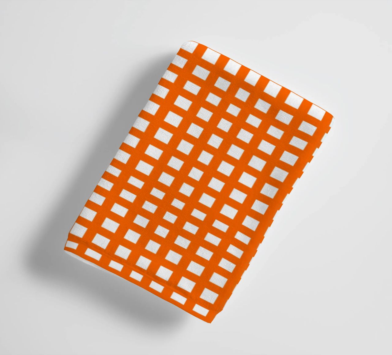 Orange square mesh grid asciugamano da bagno da baobabprintstore