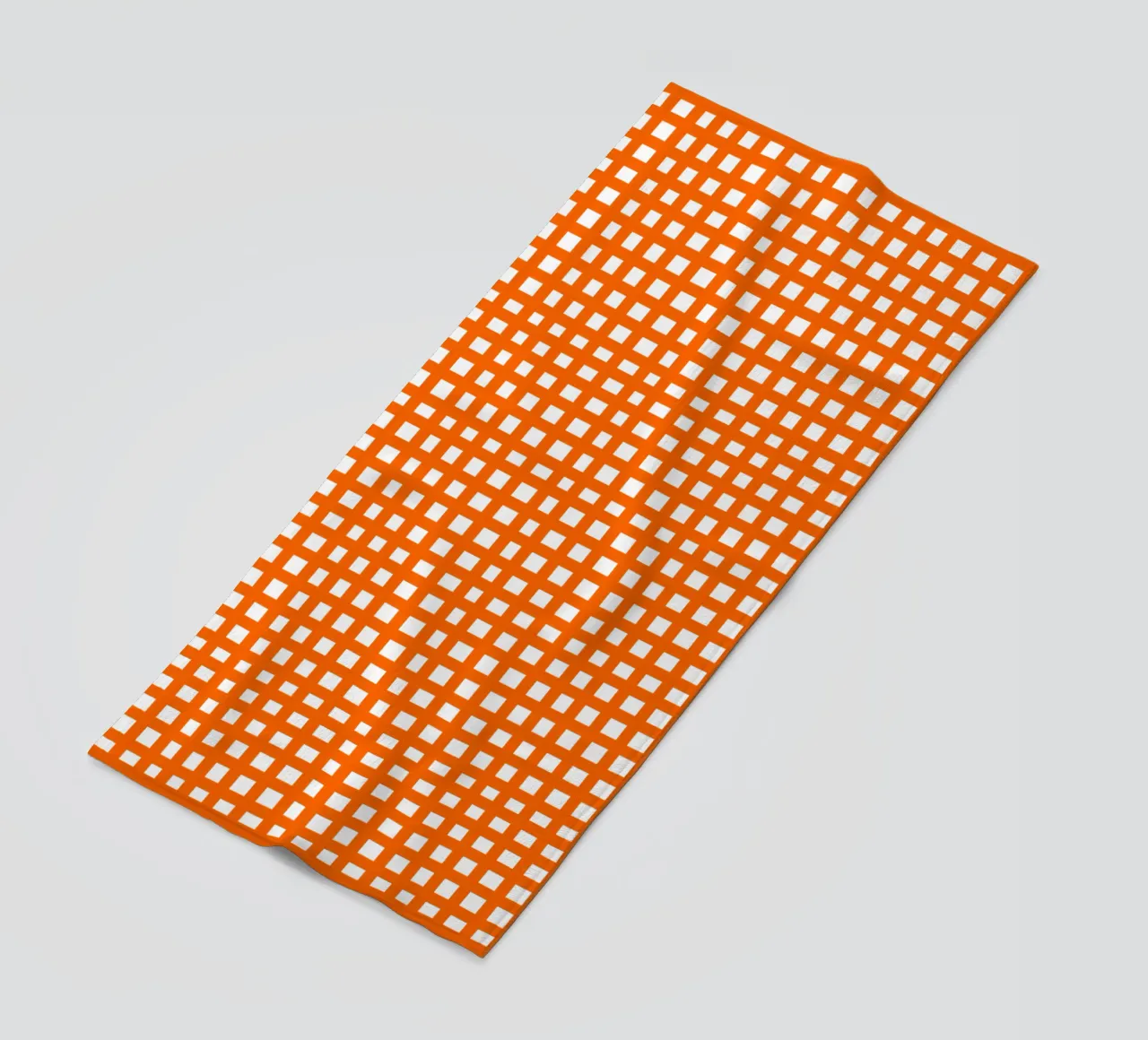 Orange square mesh grid telo mare da baobabprintstore