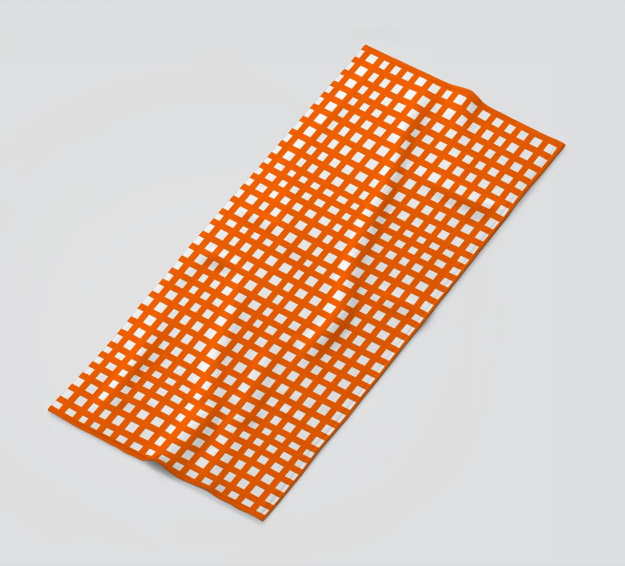 Orange square mesh grid telo mare da baobabprintstore