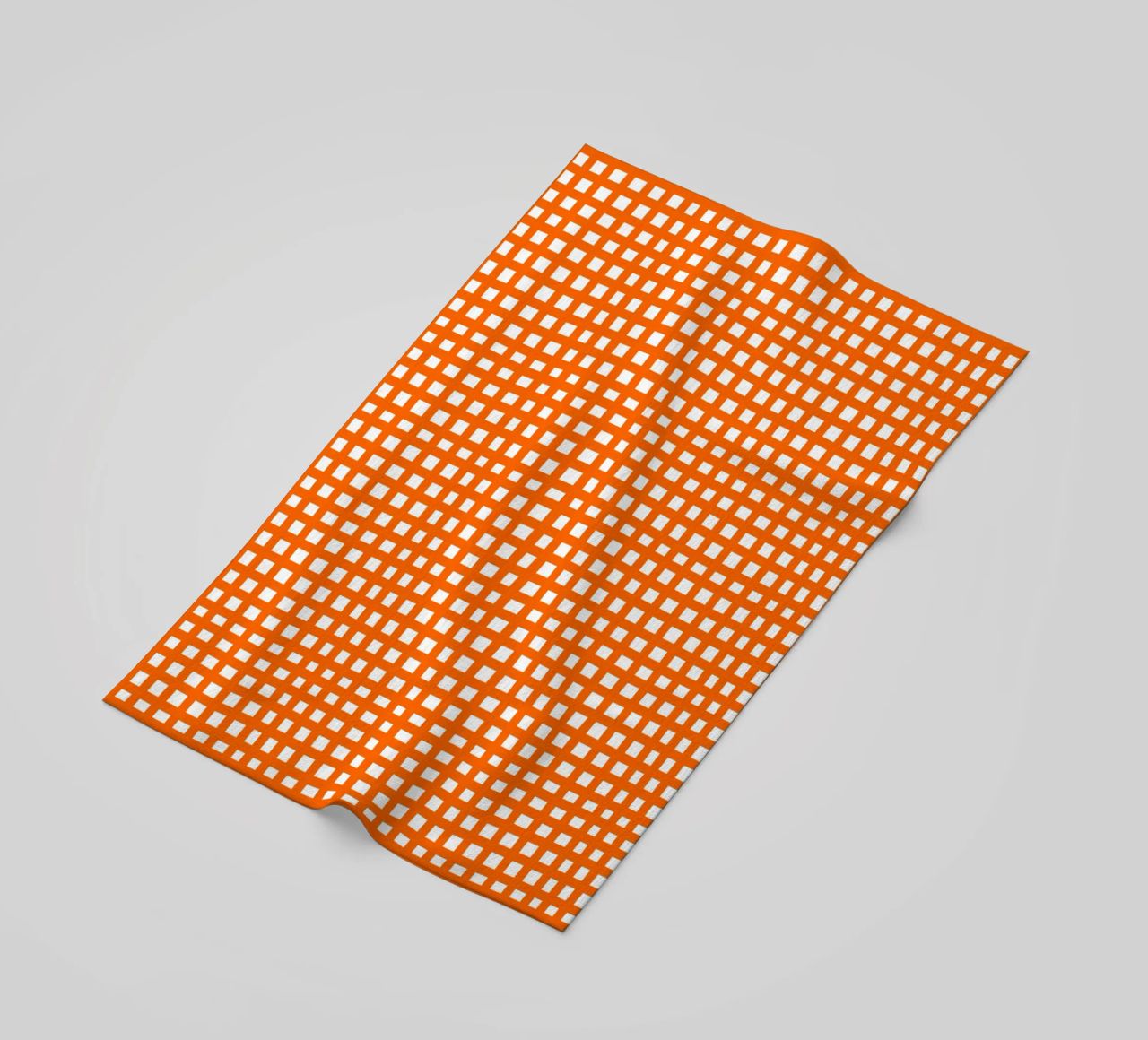 Orange square mesh grid telo mare da baobabprintstore