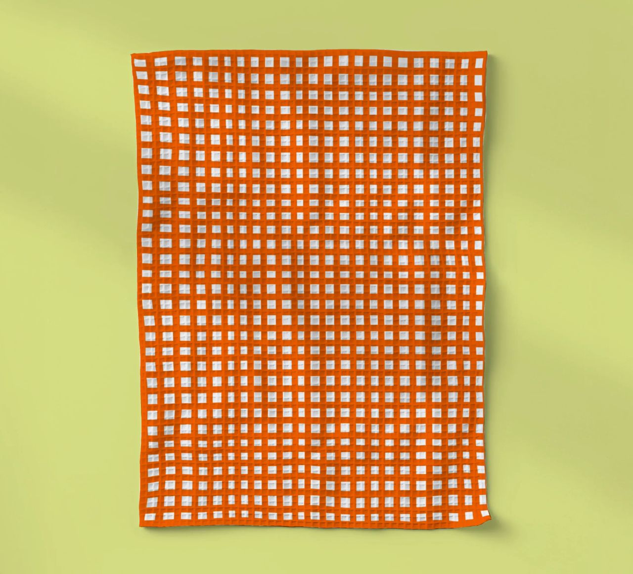 Orange square mesh grid canovaccio da cucina da baobabprintstore