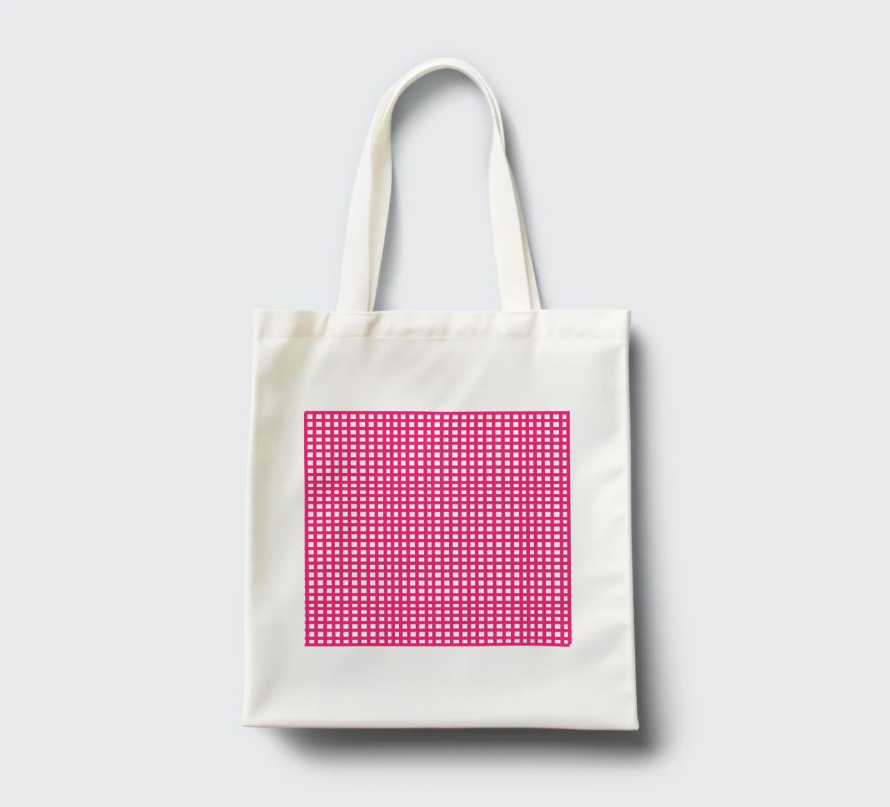 Pink square mesh grid borsa in juta da baobabprintstore