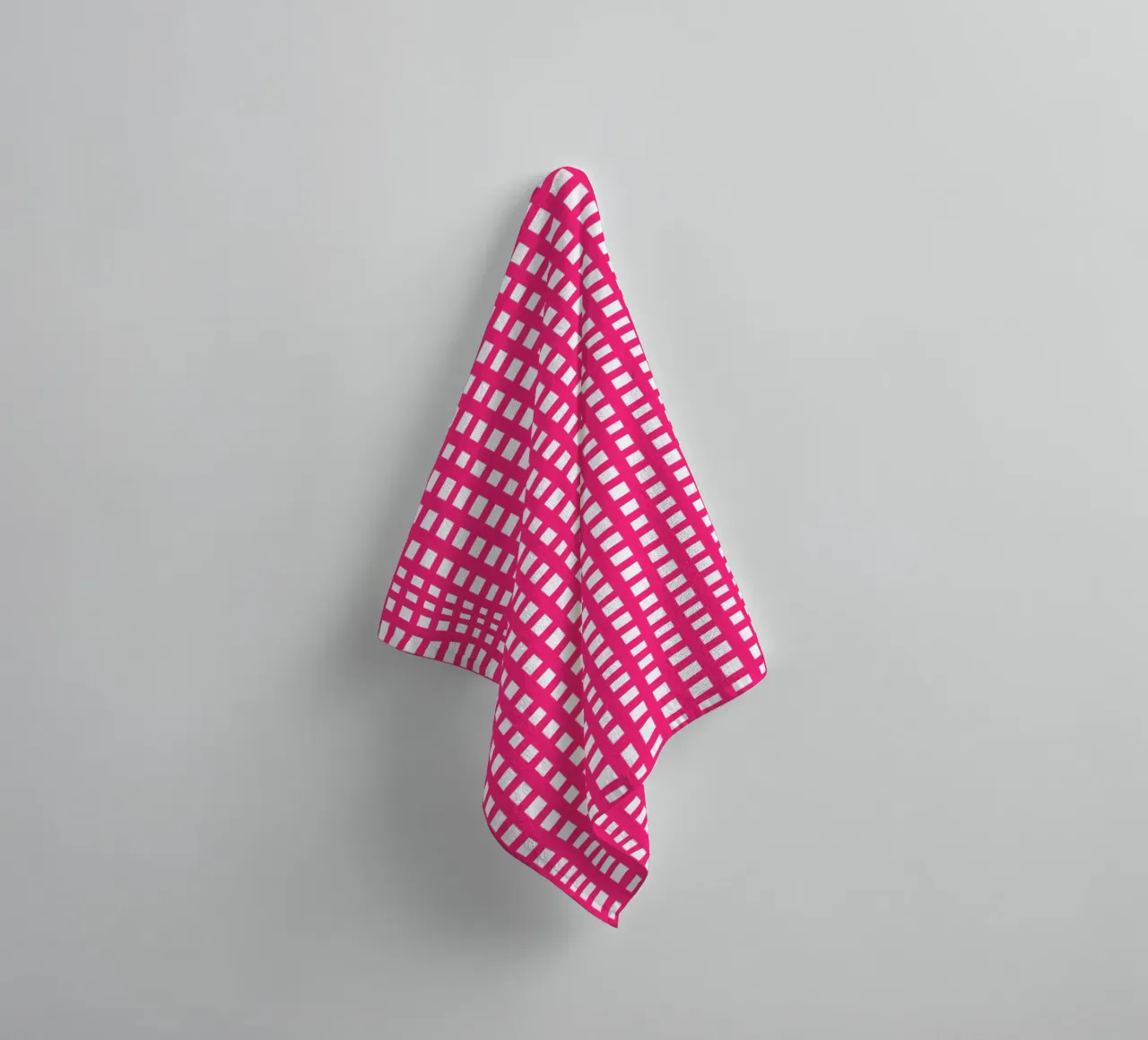 Pink square mesh grid asciugamano da bagno da baobabprintstore