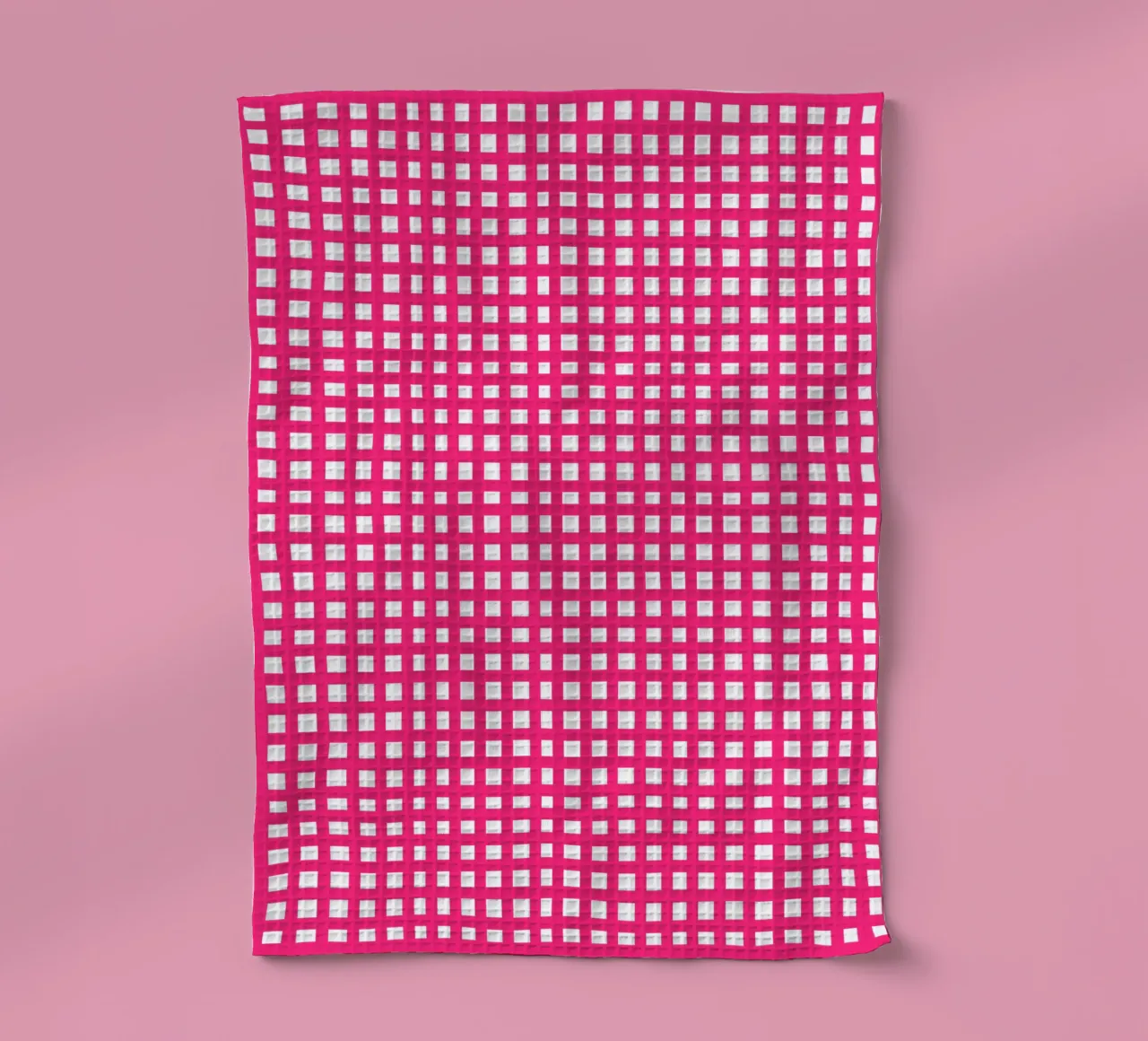 Pink square mesh grid torchon de baobabprintstore