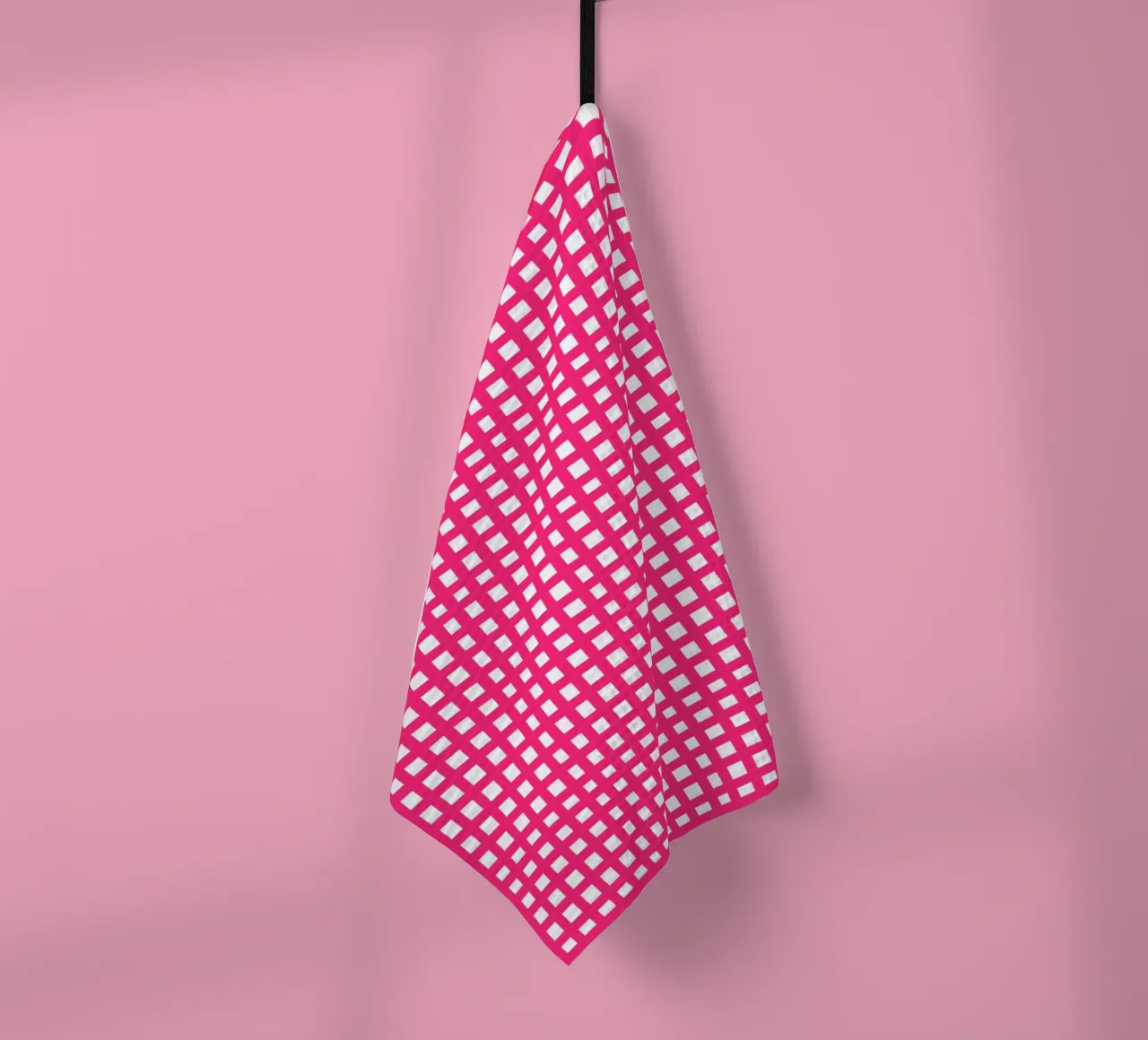 Pink square mesh grid torchon de baobabprintstore