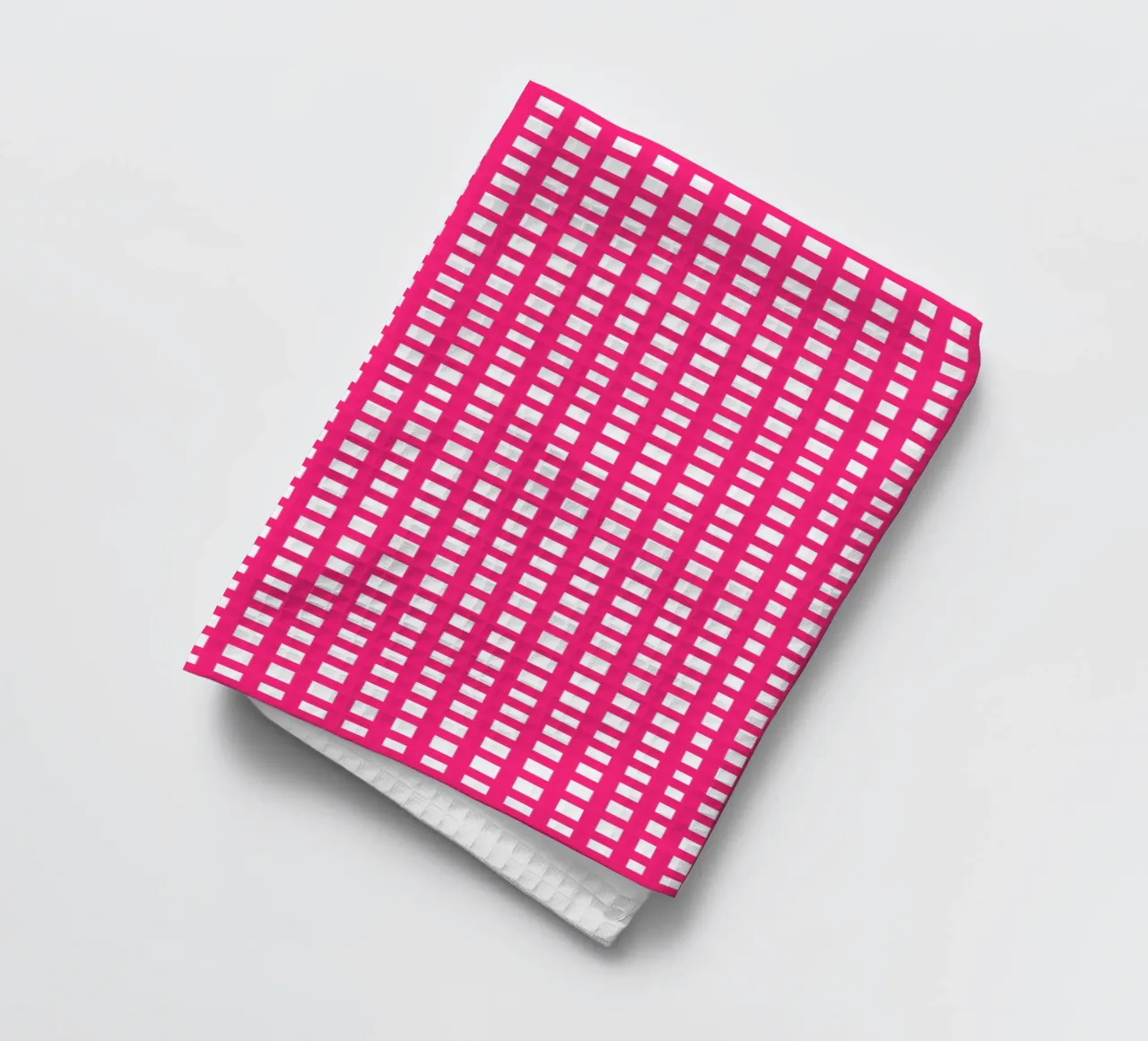 Pink square mesh grid torchon de baobabprintstore