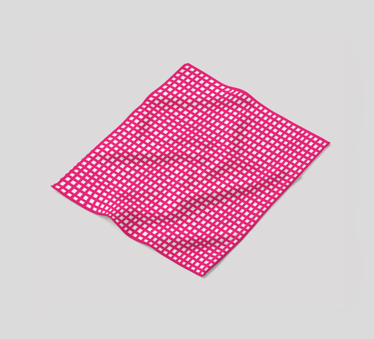Pink square mesh grid coperta in pile da baobabprintstore