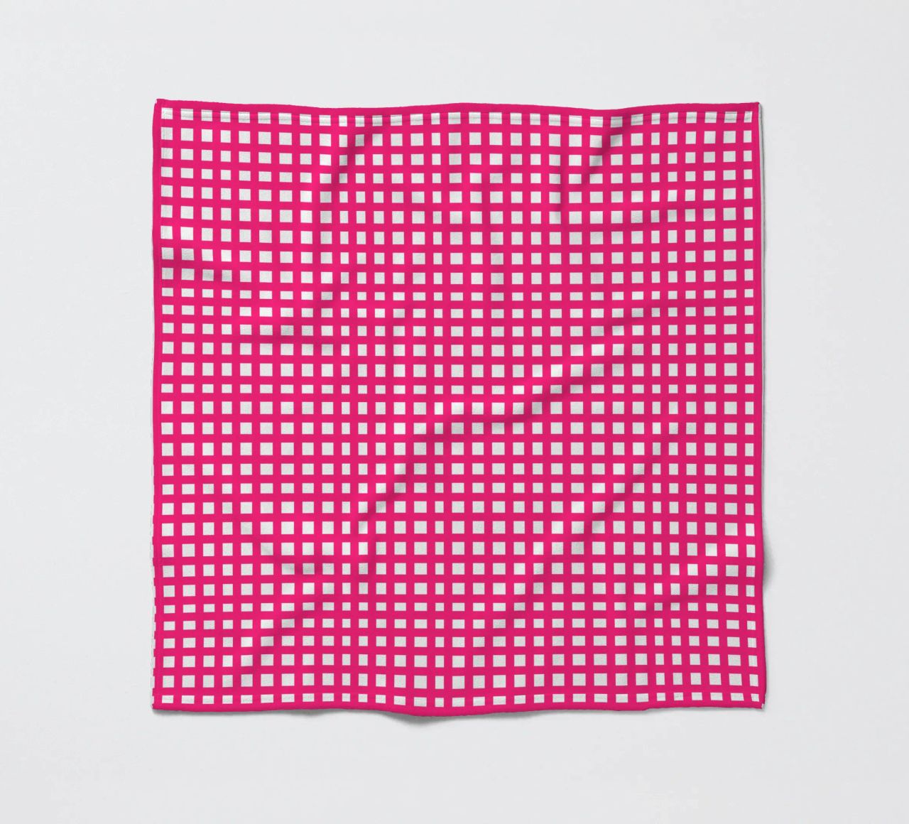 Pink square mesh grid coperta in pile da baobabprintstore