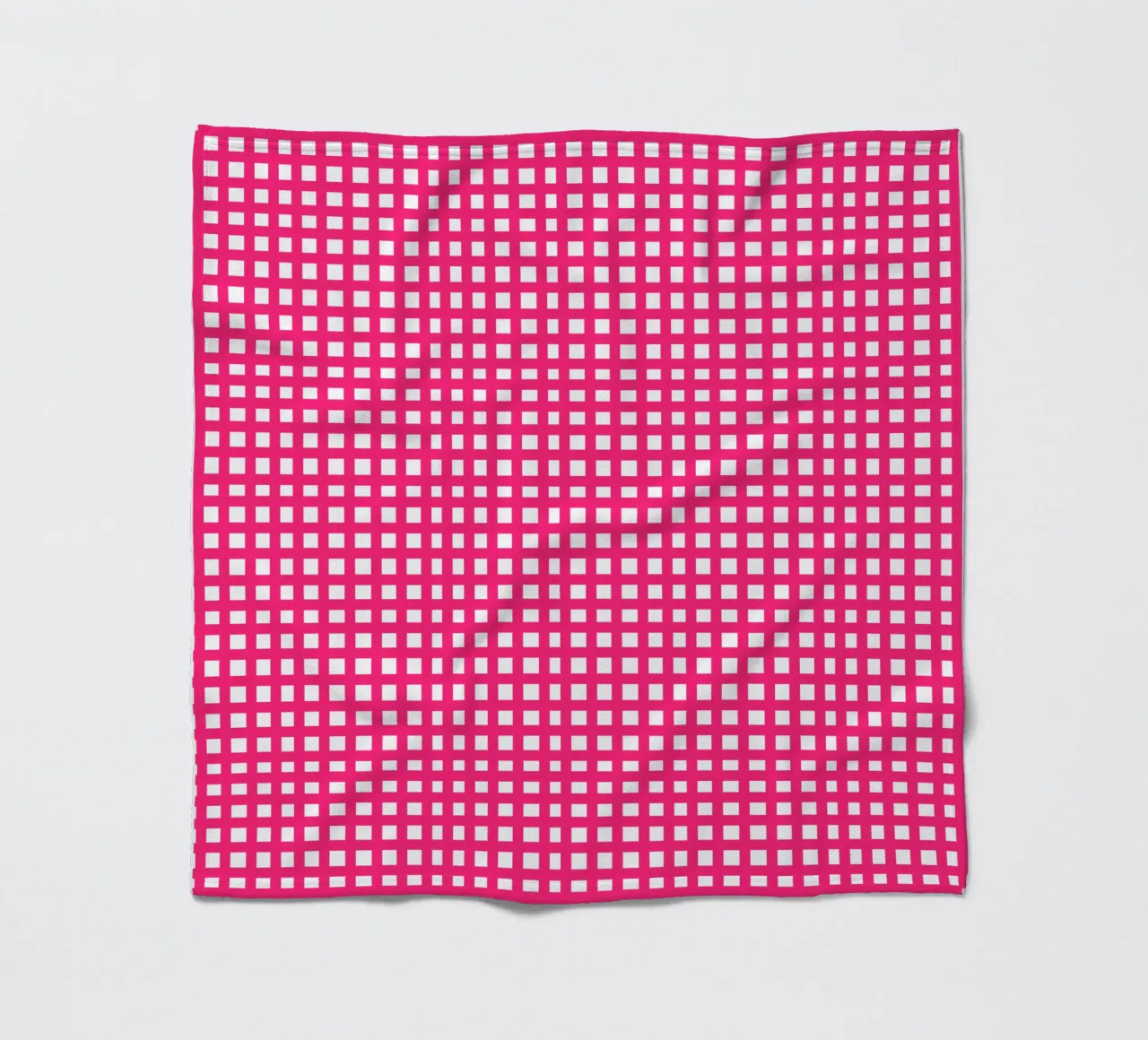 Pink square mesh grid coperta in pile da baobabprintstore