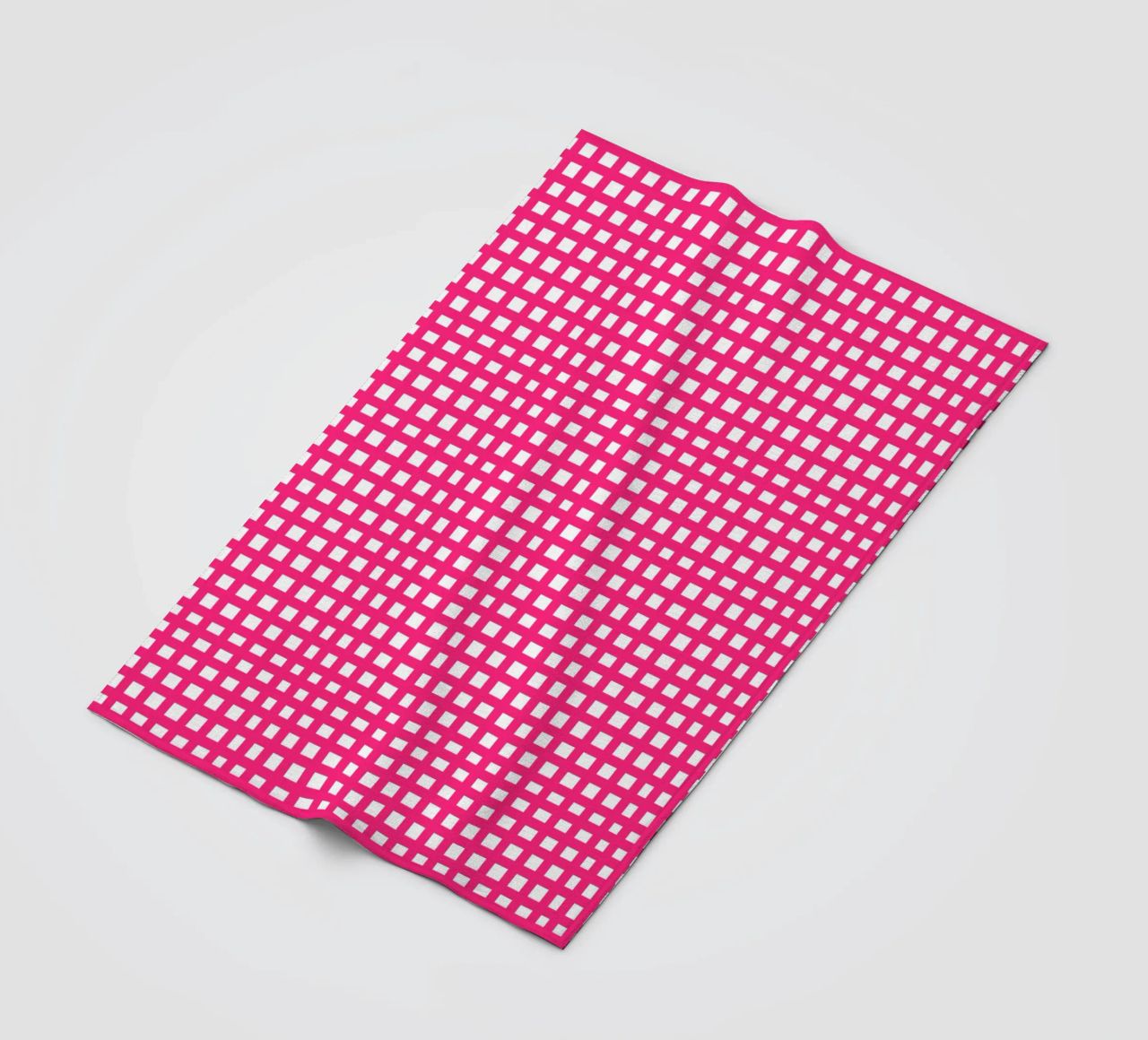 Pink square mesh grid coperta in pile da baobabprintstore