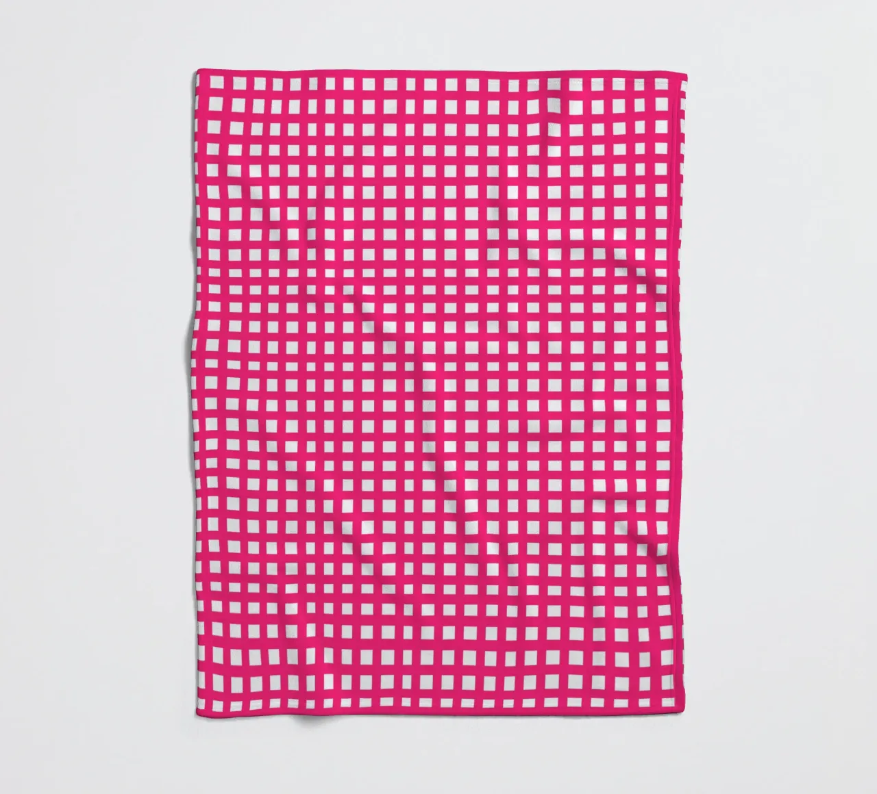 Pink square mesh grid coperta in pile da baobabprintstore