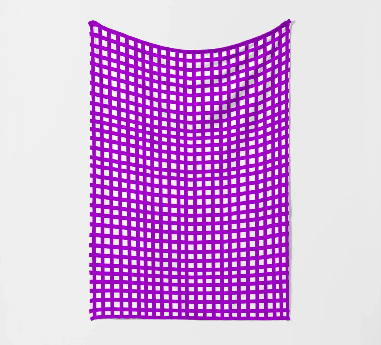 Purple square mesh grid coperta in pile da baobabprintstore