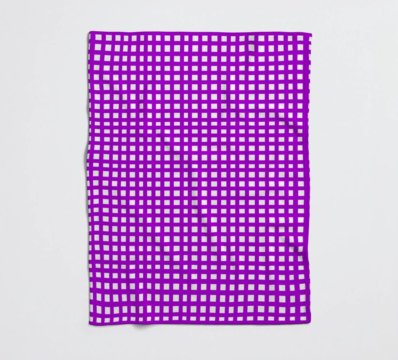 Purple square mesh grid coperta in pile da baobabprintstore