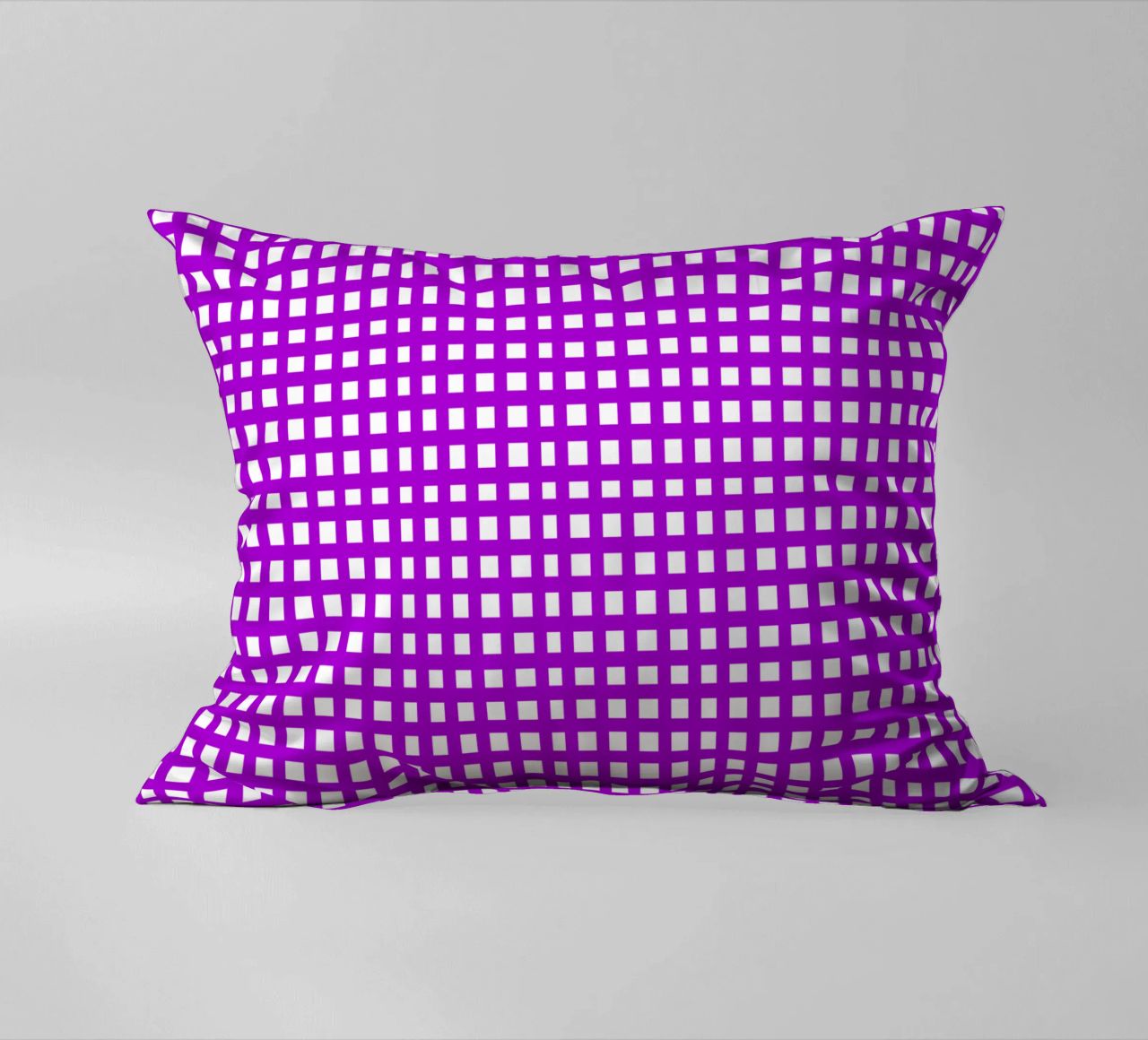 Purple square mesh grid cuscino da baobabprintstore