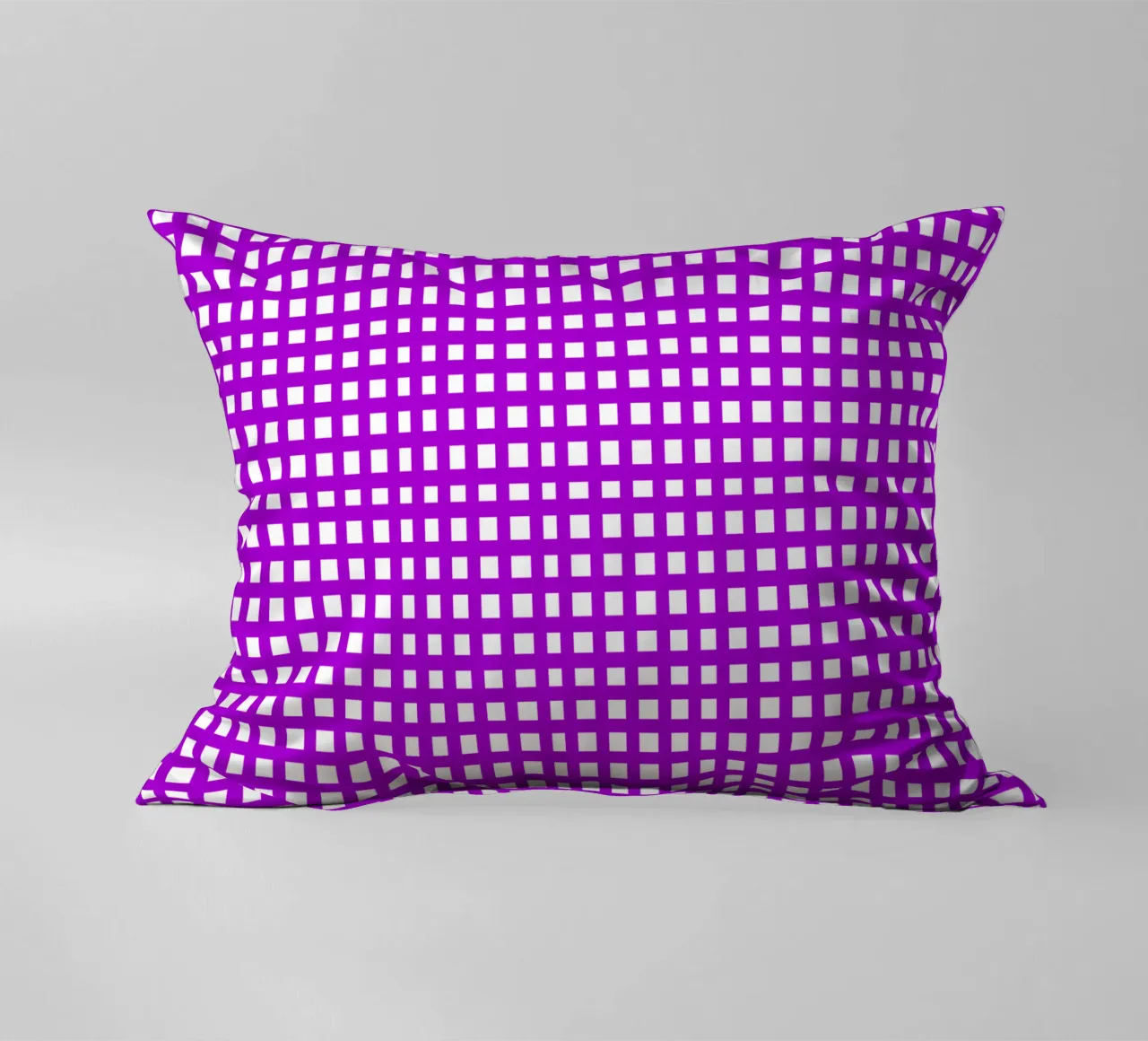 Purple square mesh grid cojín de baobabprintstore