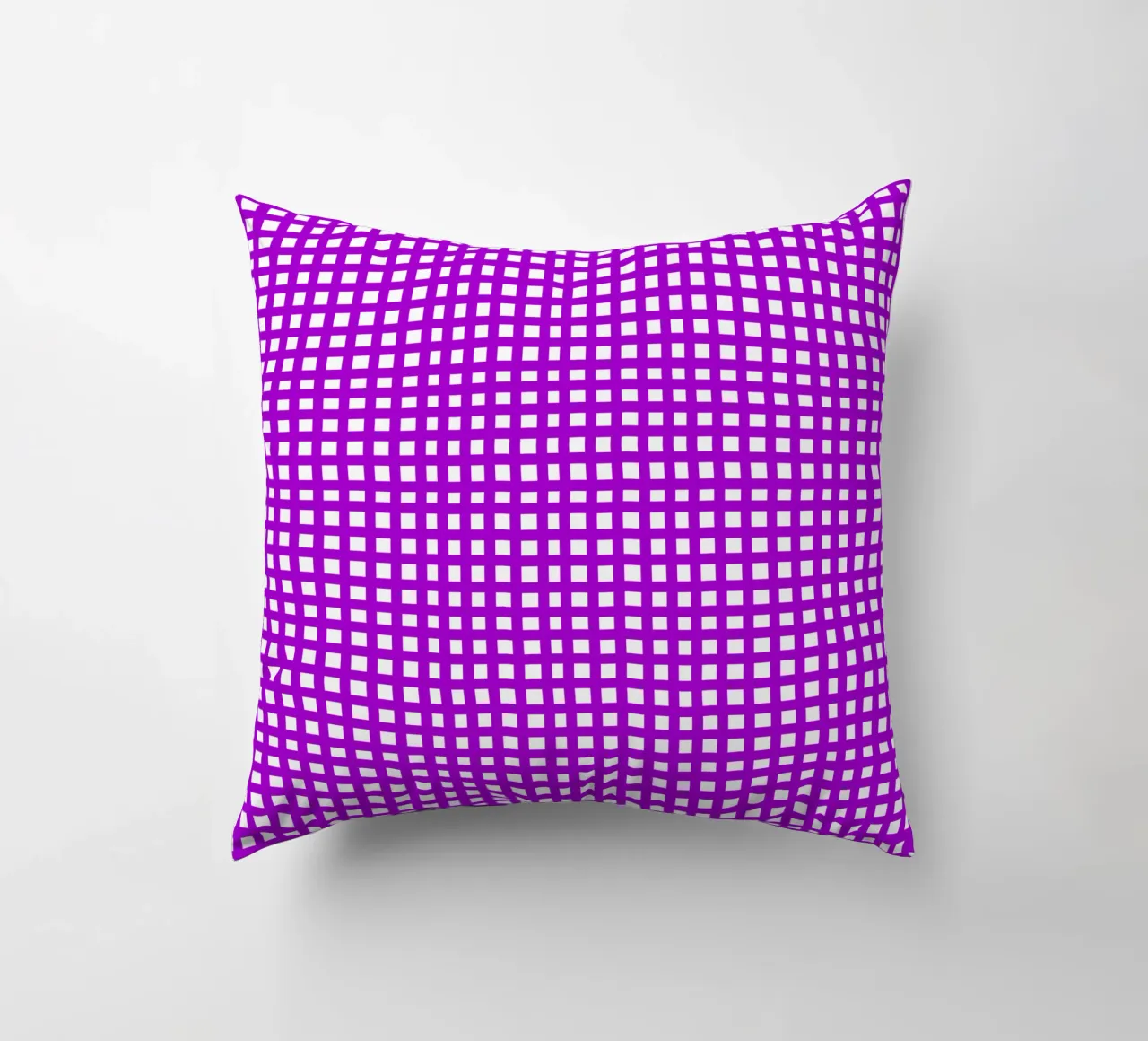 Purple square mesh grid cojín de baobabprintstore