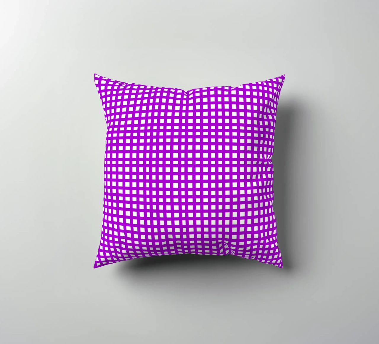 Purple square mesh grid cuscino da baobabprintstore