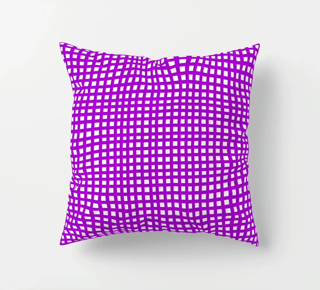 Purple square mesh grid cuscino da baobabprintstore