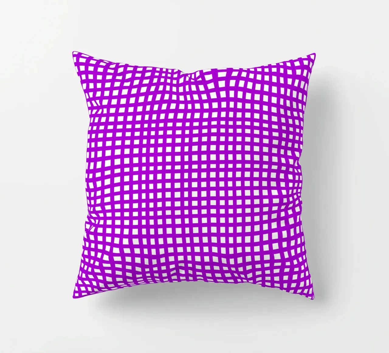 Purple square mesh grid cuscino da baobabprintstore