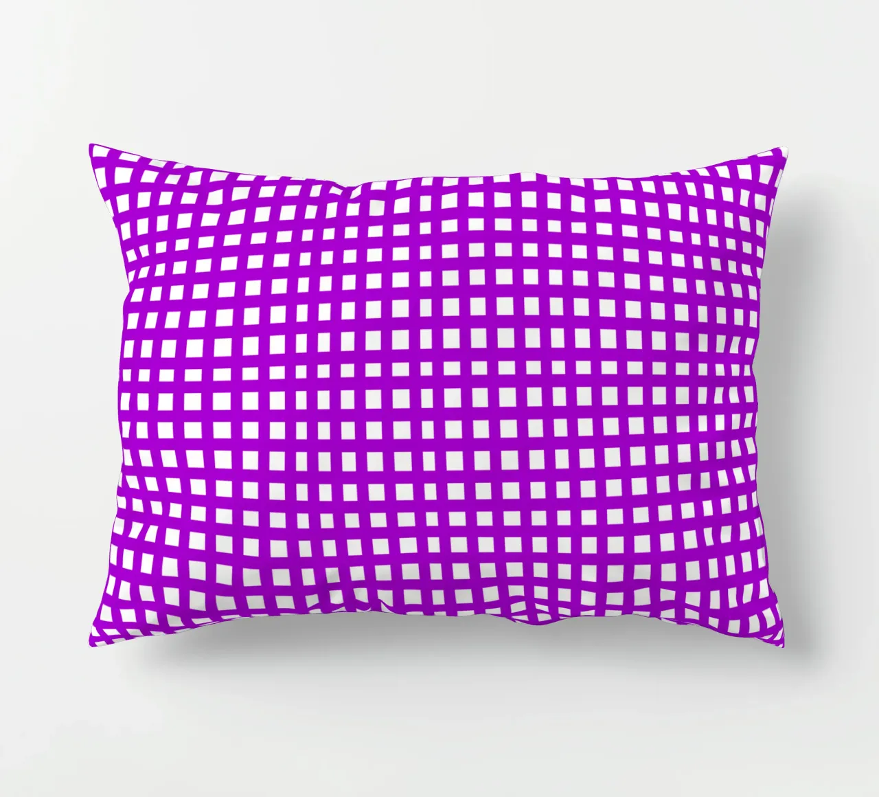 Purple square mesh grid cojín de baobabprintstore