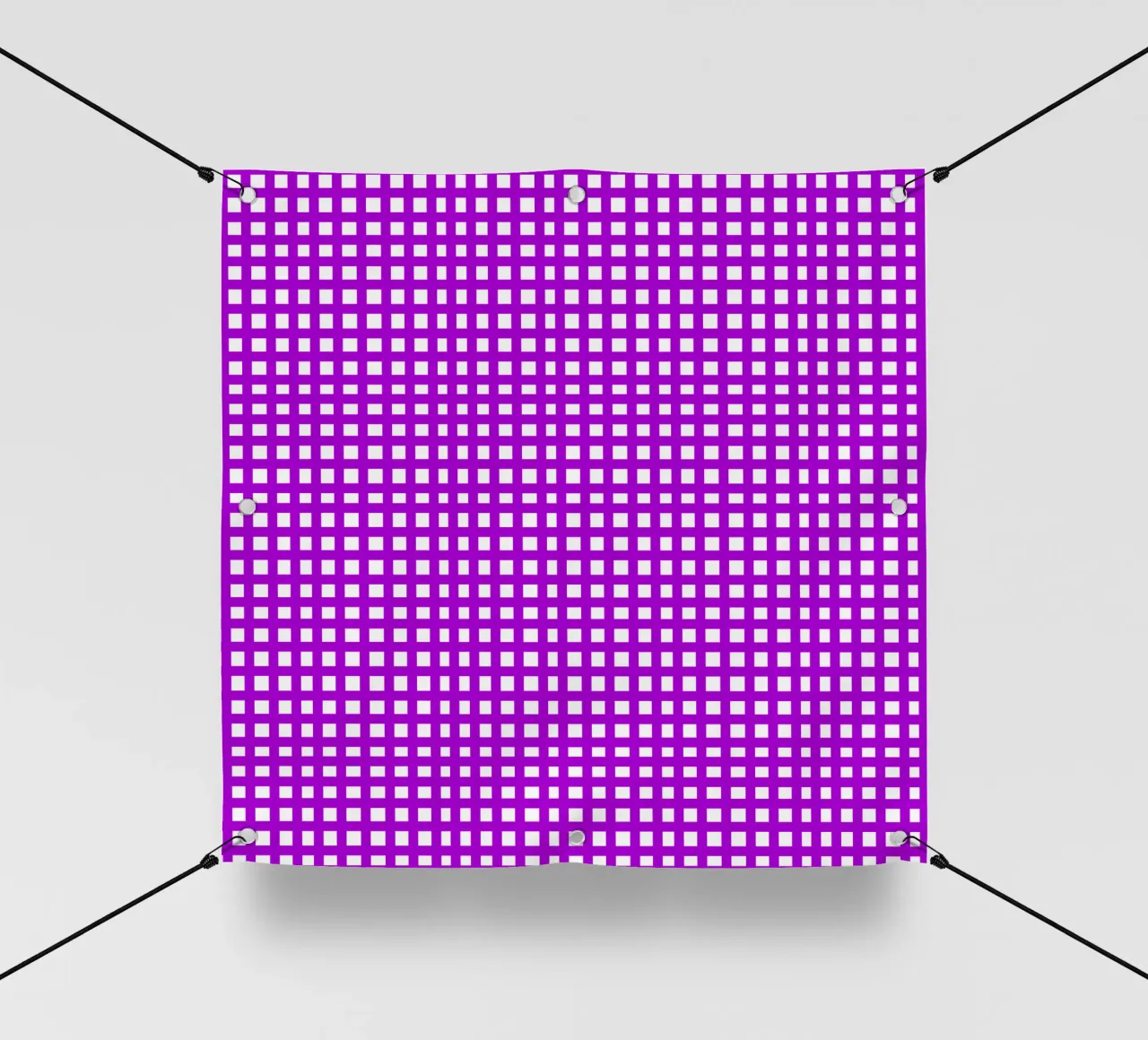 Purple square mesh grid telo in pvc da baobabprintstore