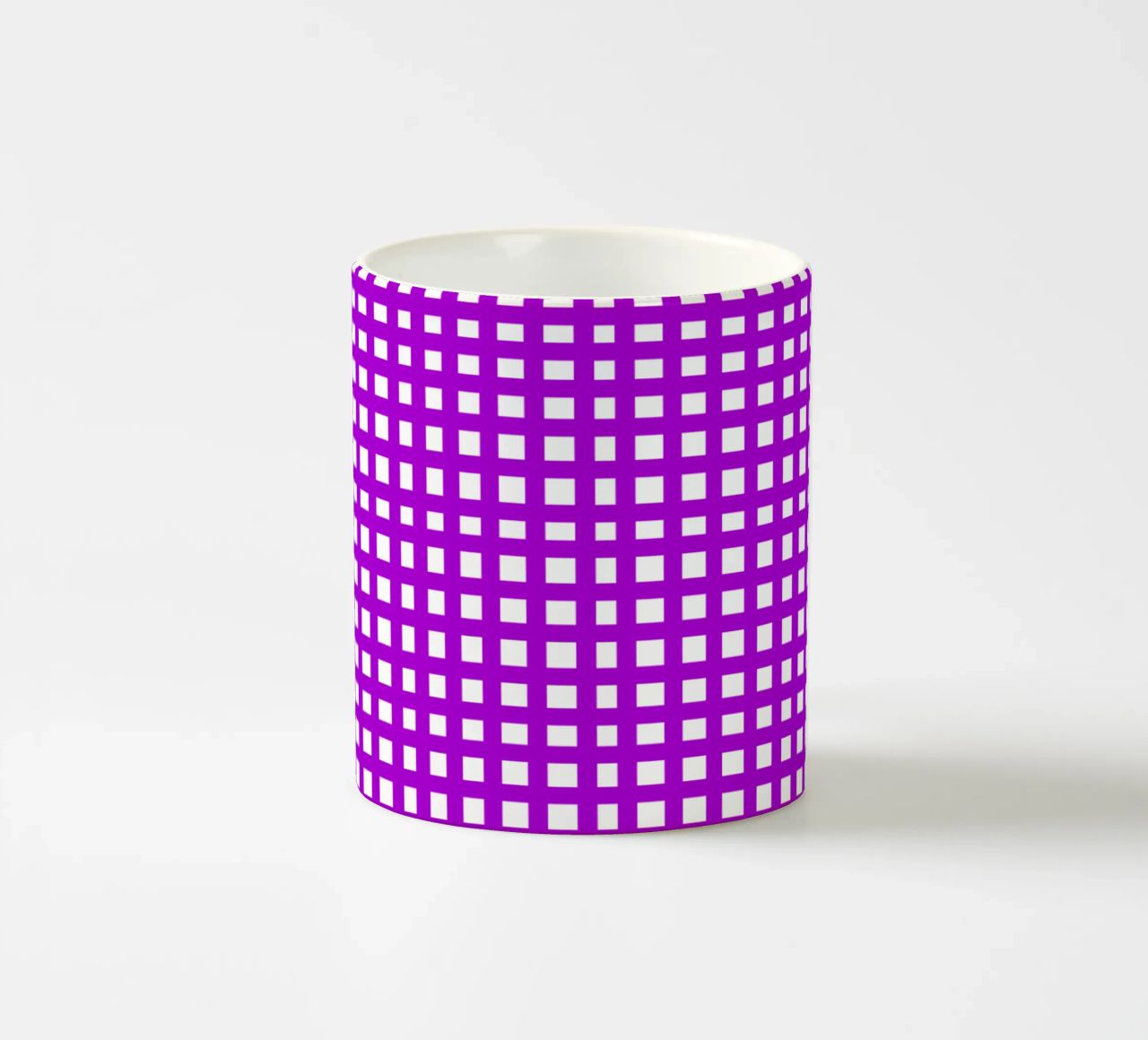 Purple square mesh grid tazza in ceramica da baobabprintstore