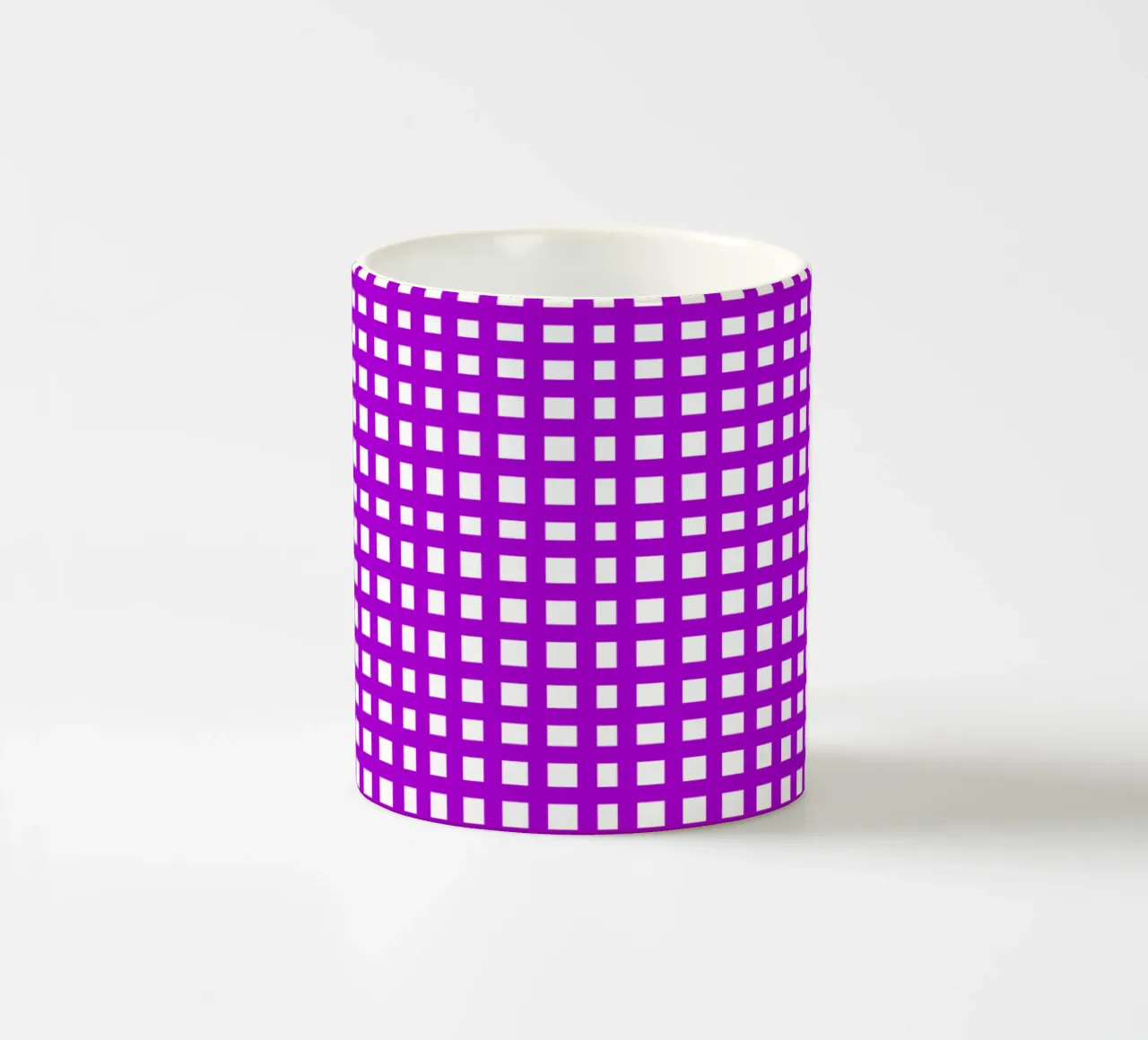 Purple square mesh grid Keramik Tasse von baobabprintstore