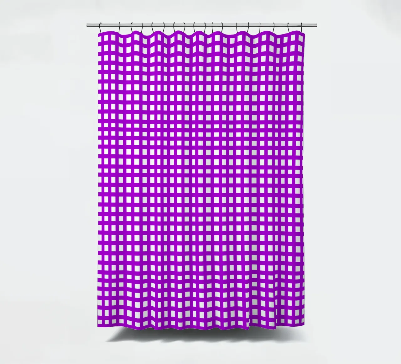Purple square mesh grid tenda da doccia da baobabprintstore