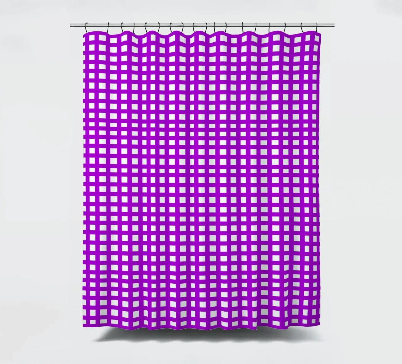 Purple square mesh grid tenda da doccia da baobabprintstore