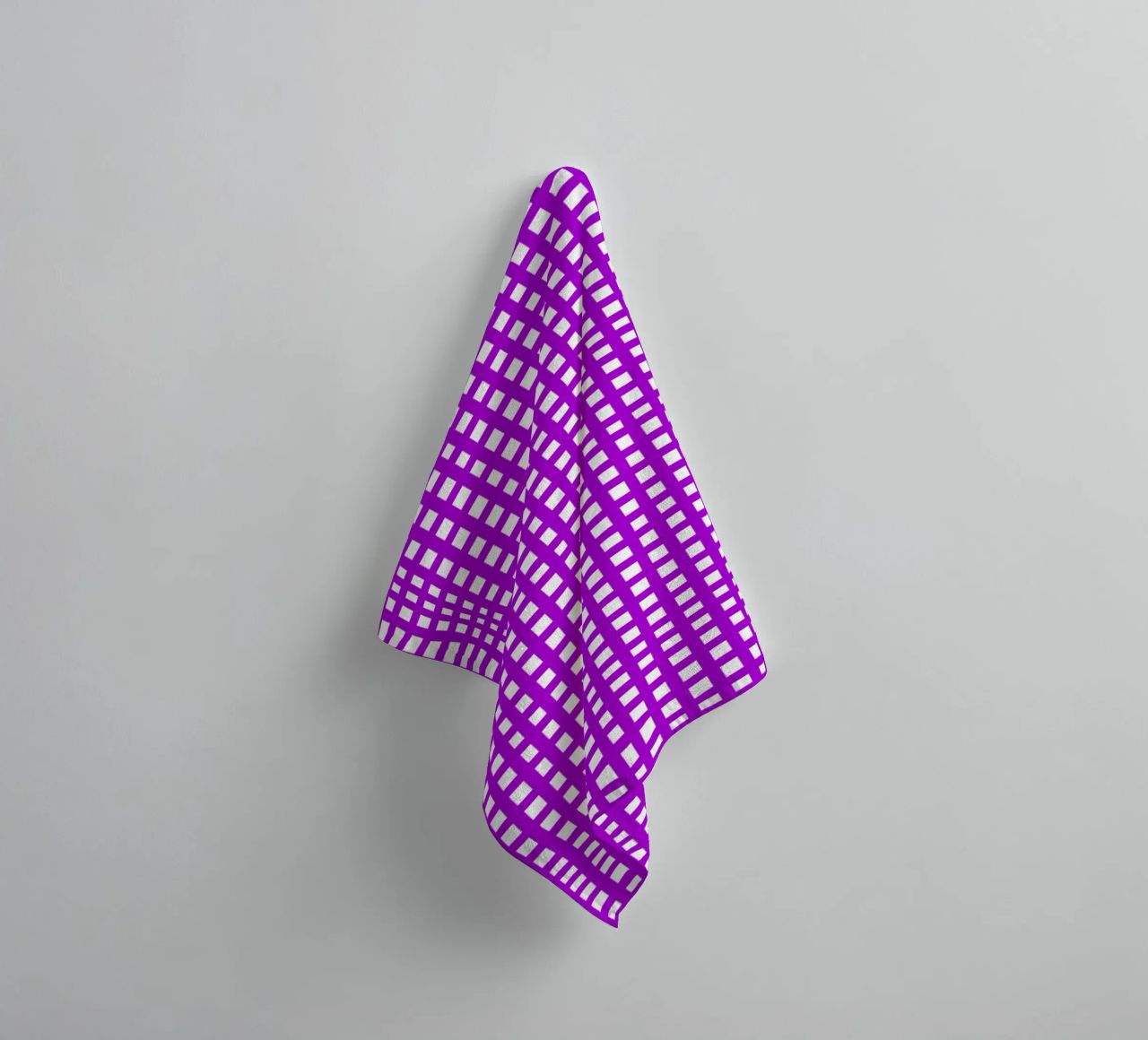 Purple square mesh grid asciugamano da bagno da baobabprintstore