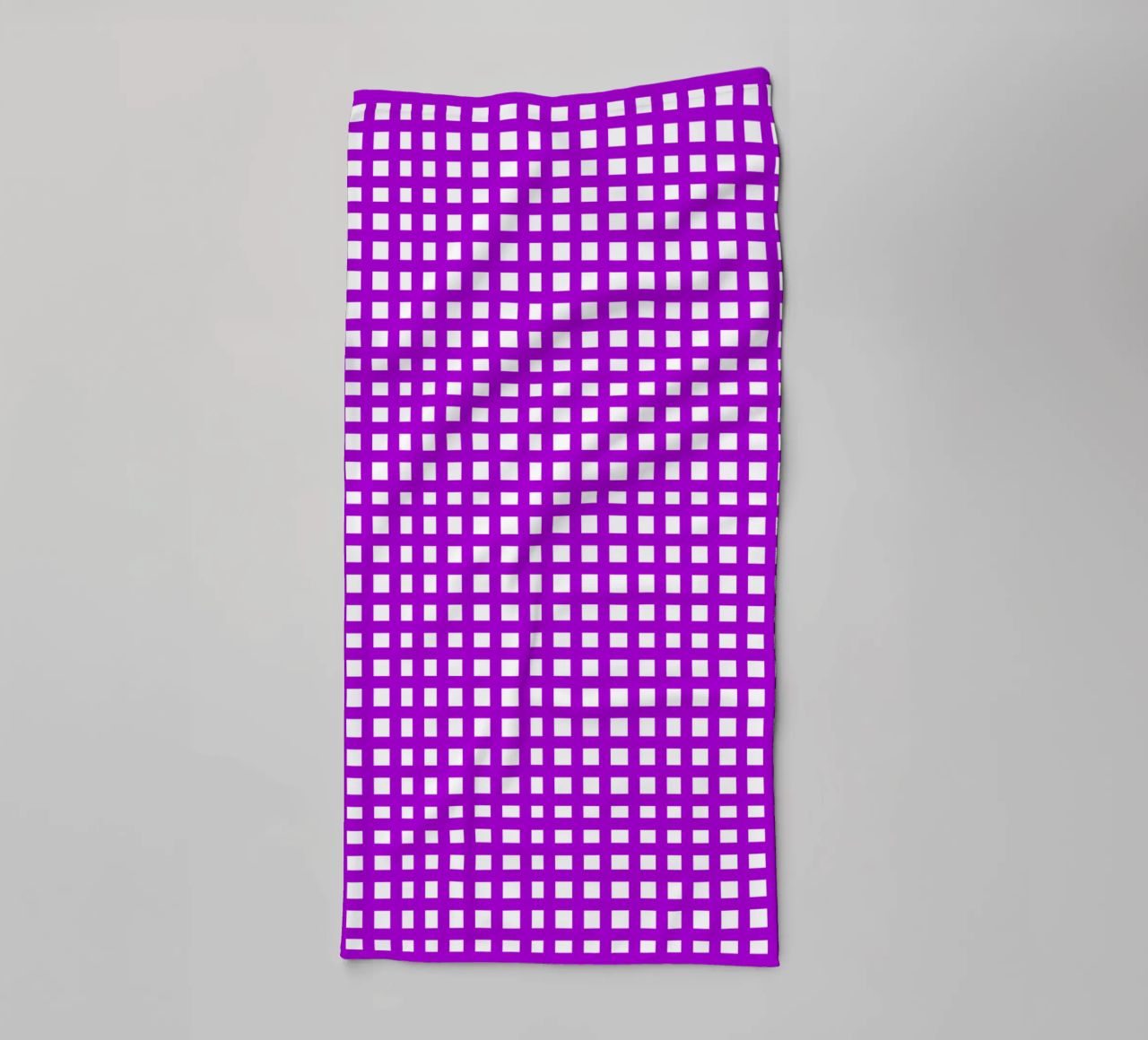 Purple square mesh grid asciugamano da bagno da baobabprintstore