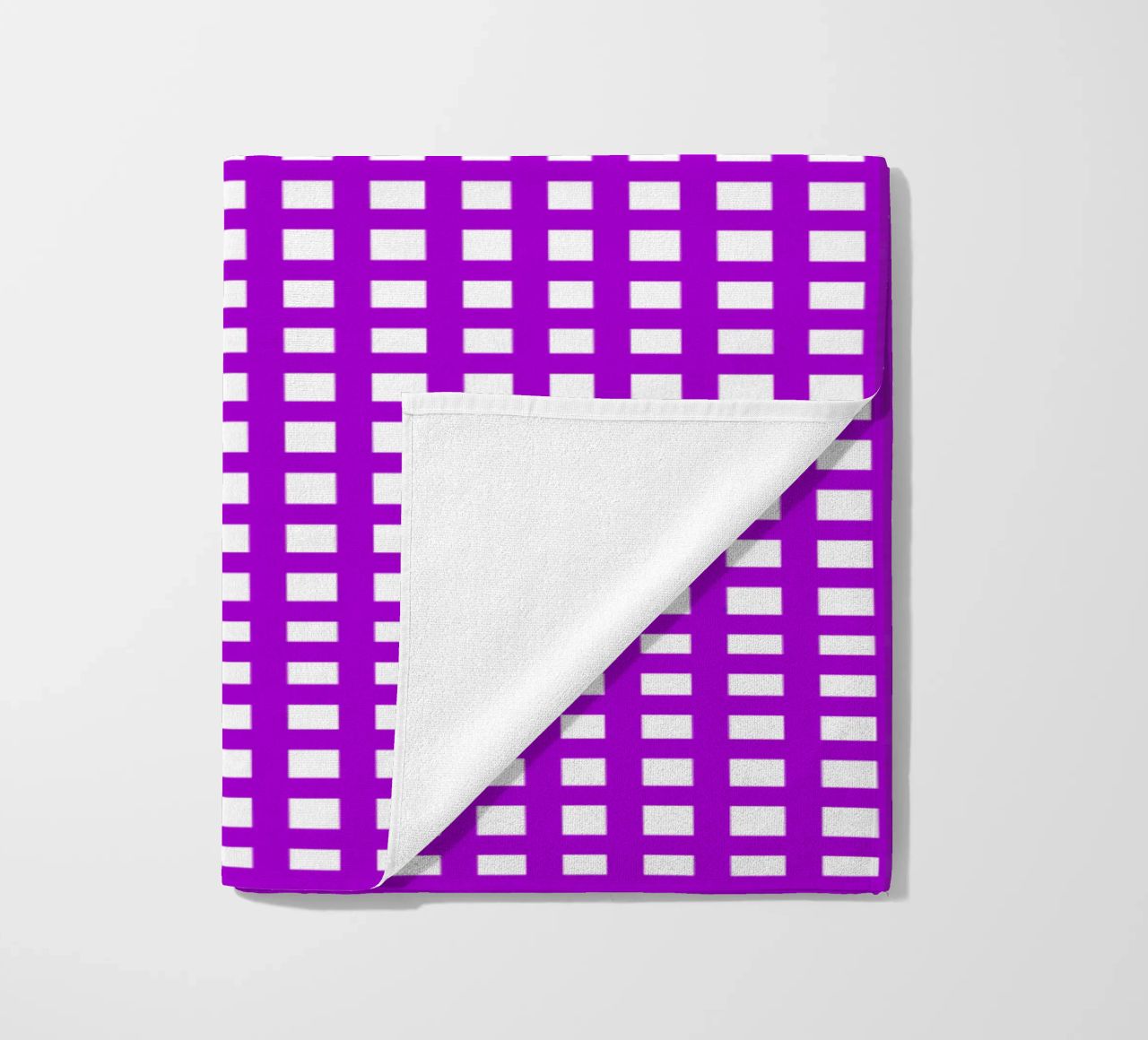 Purple square mesh grid telo mare da baobabprintstore