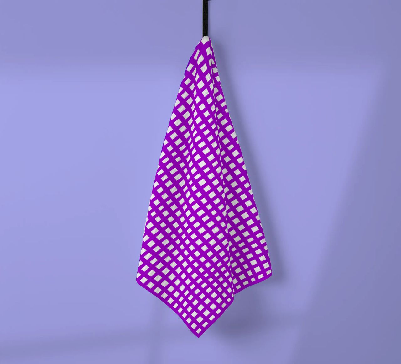 Purple square mesh grid canovaccio da cucina da baobabprintstore